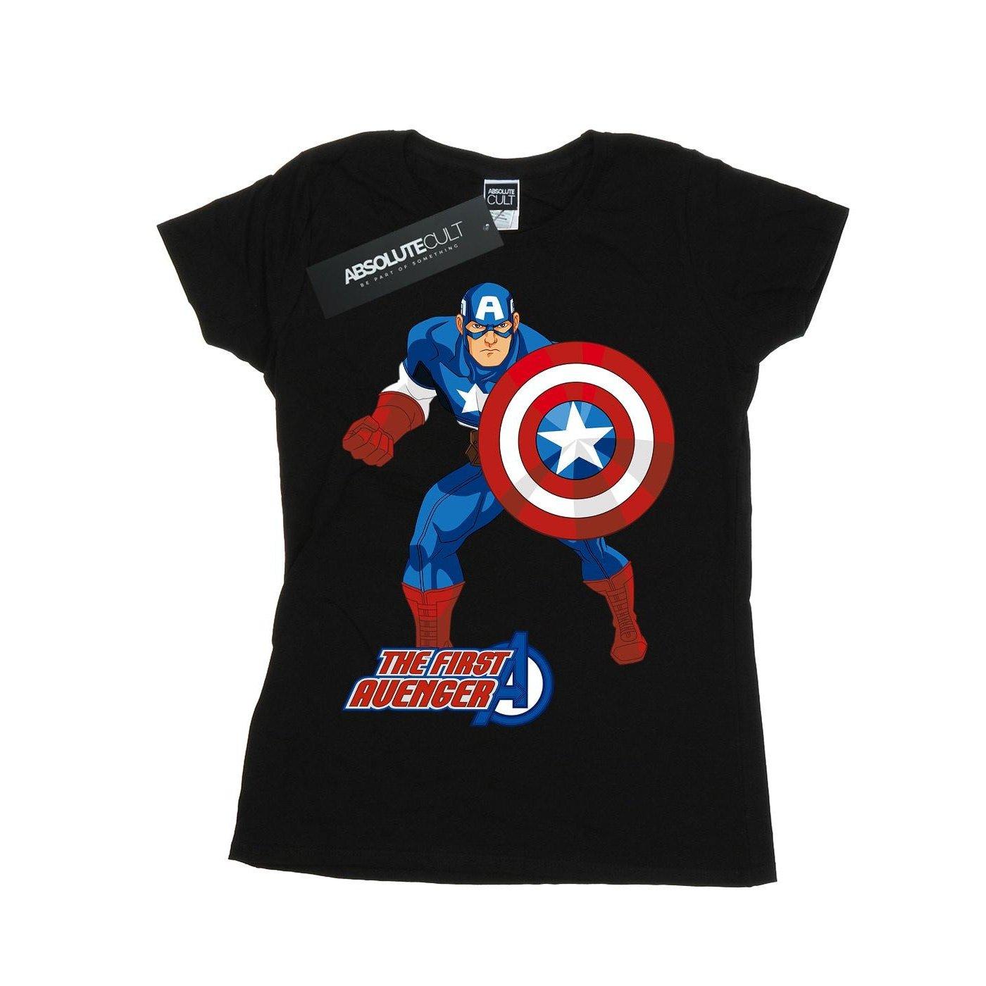 The First Avenger Tshirt Damen Schwarz M von CAPTAIN AMERICA