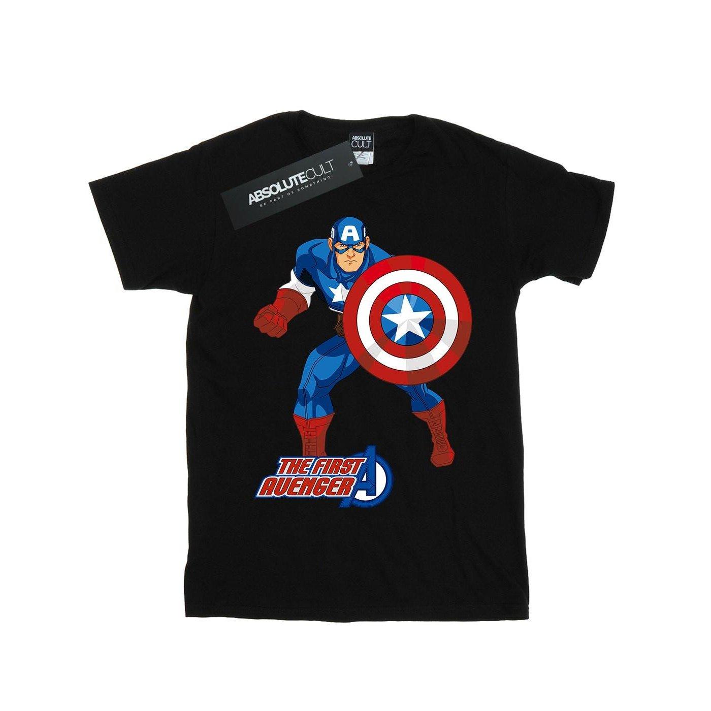 The First Avenger Tshirt Damen Schwarz XL von CAPTAIN AMERICA