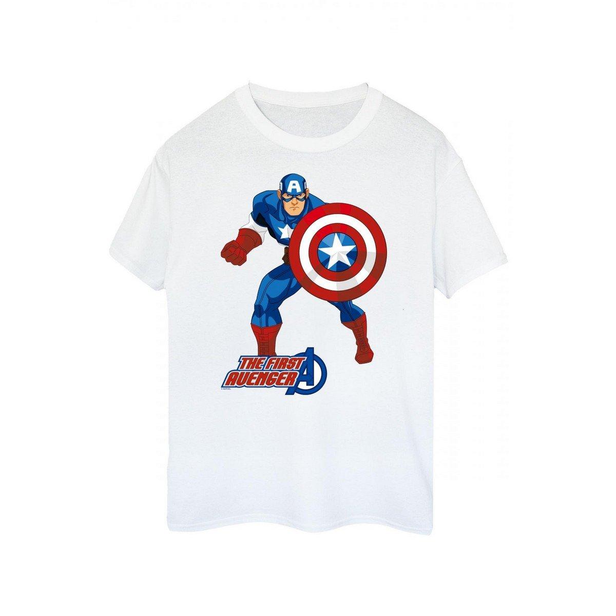 The First Avenger Tshirt Damen Weiss 3XL von CAPTAIN AMERICA