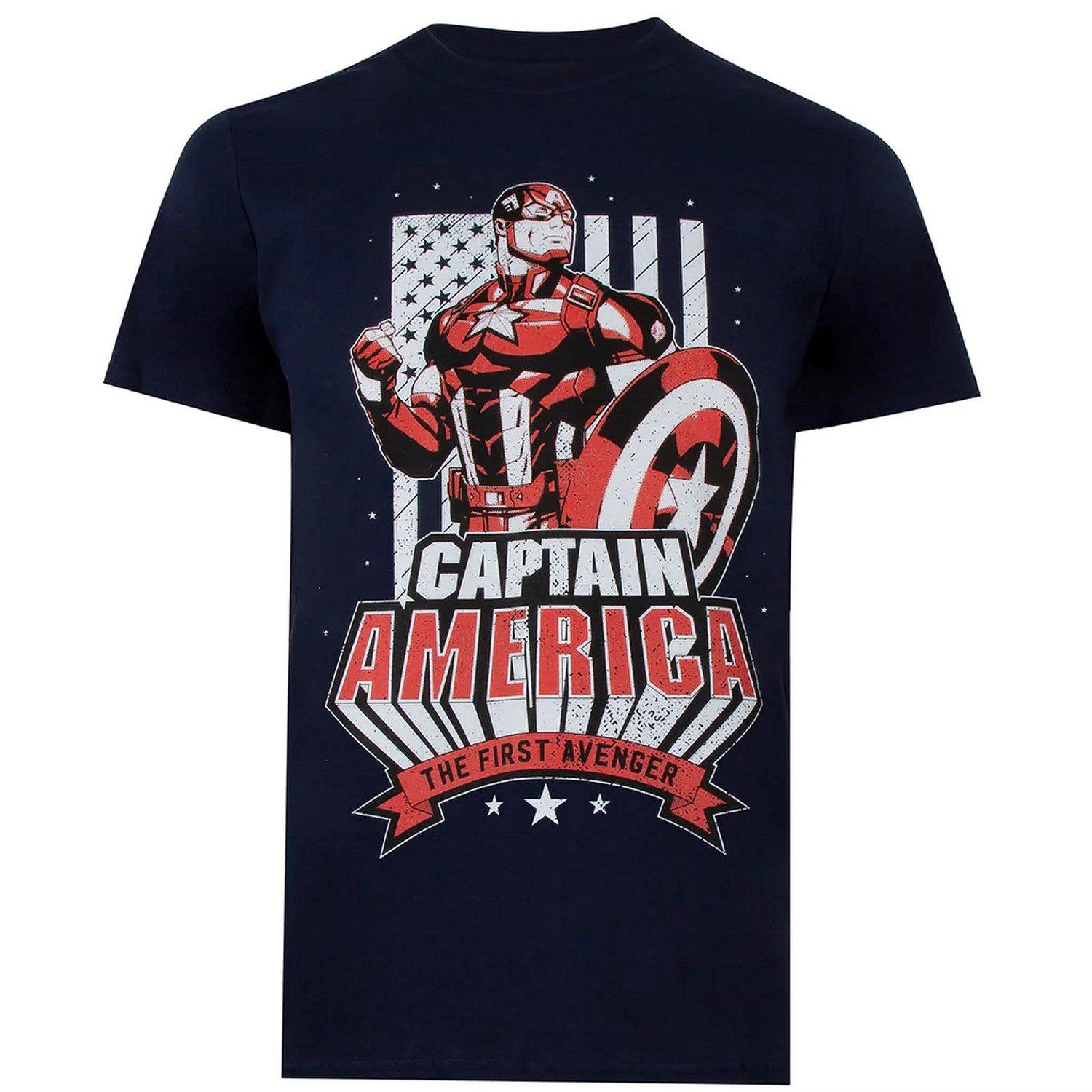 The First Avenger Tshirt Herren Marine XXL von CAPTAIN AMERICA