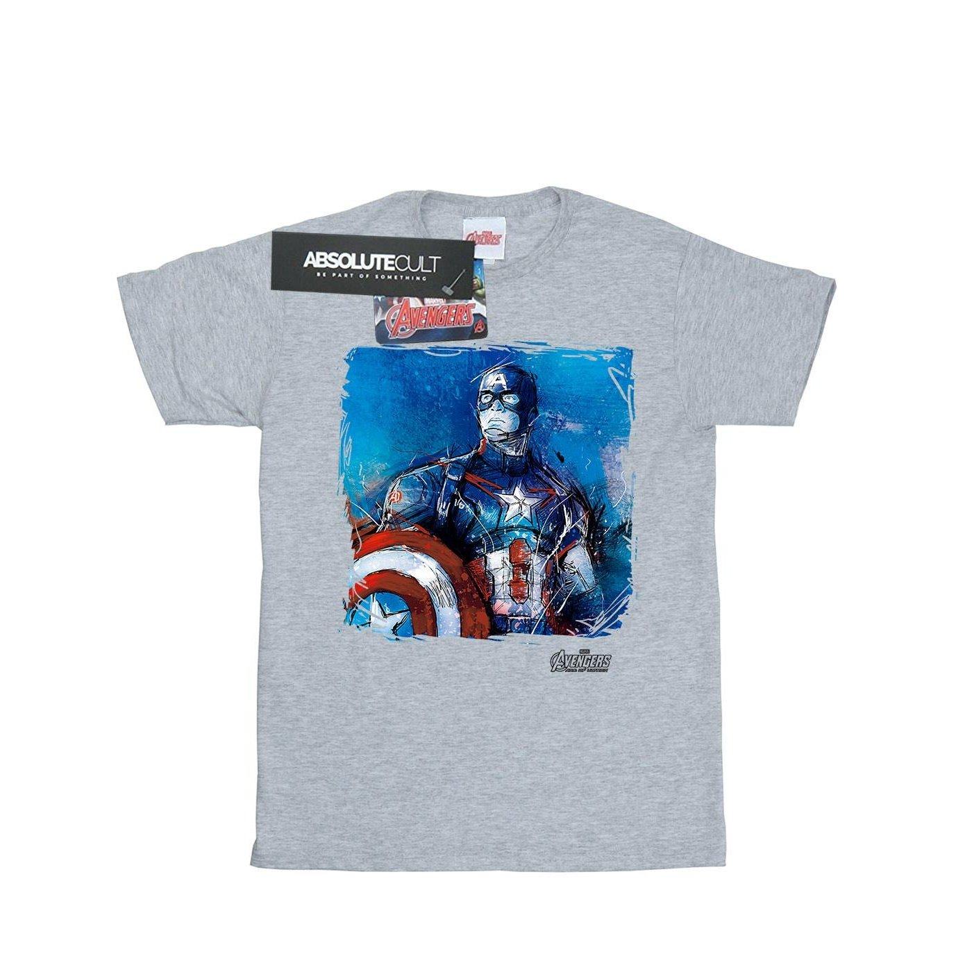 Tshirt Herren Grau S von CAPTAIN AMERICA