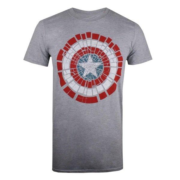 Tshirt Herren Grau XL von CAPTAIN AMERICA