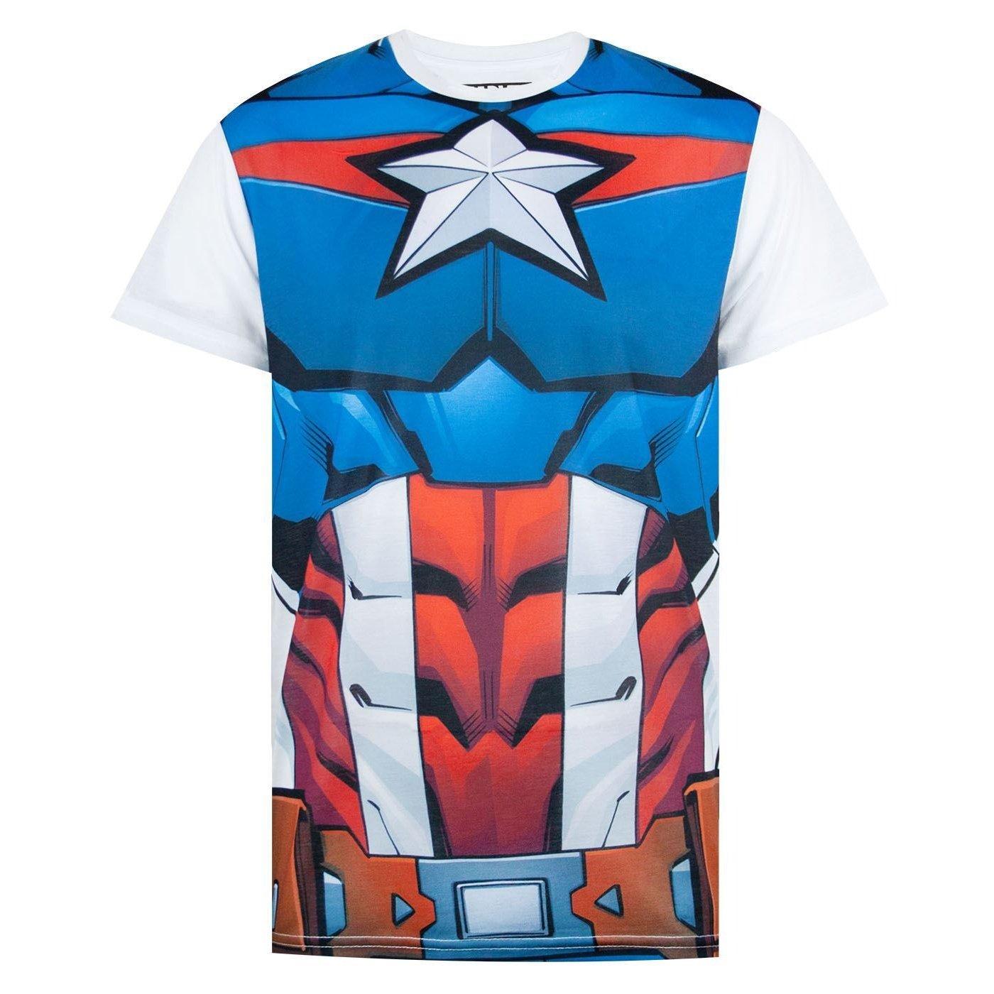 Tshirt Herren Multicolor S von CAPTAIN AMERICA