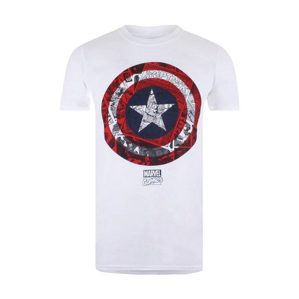 Tshirt Herren Weiss M von CAPTAIN AMERICA