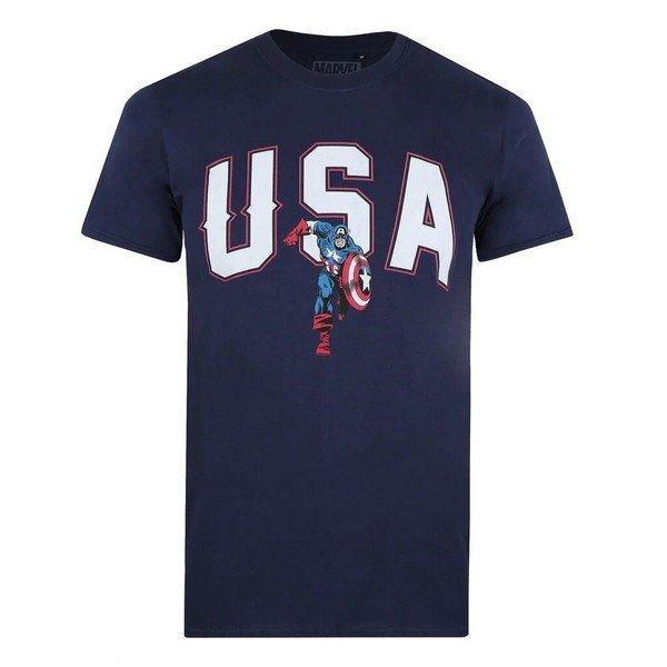 Usa Tshirt Herren Marine L von CAPTAIN AMERICA