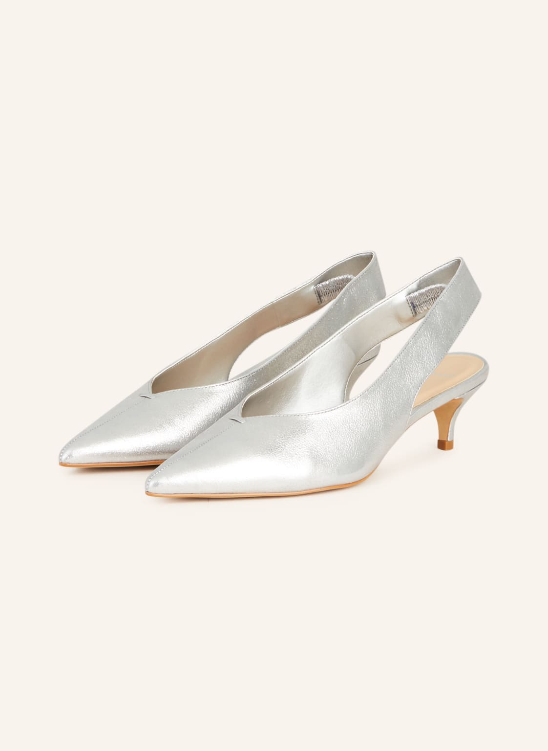 Carrano Slingpumps Crack silber von CARRANO