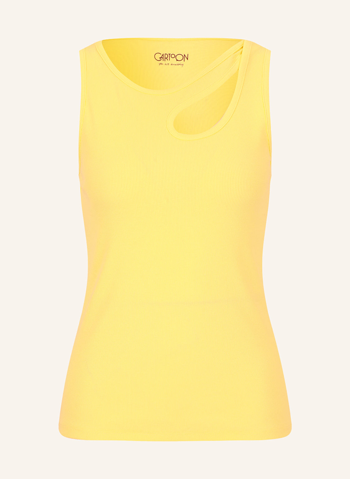 Cartoon Top Mit Cut-Out gelb von CARTOON