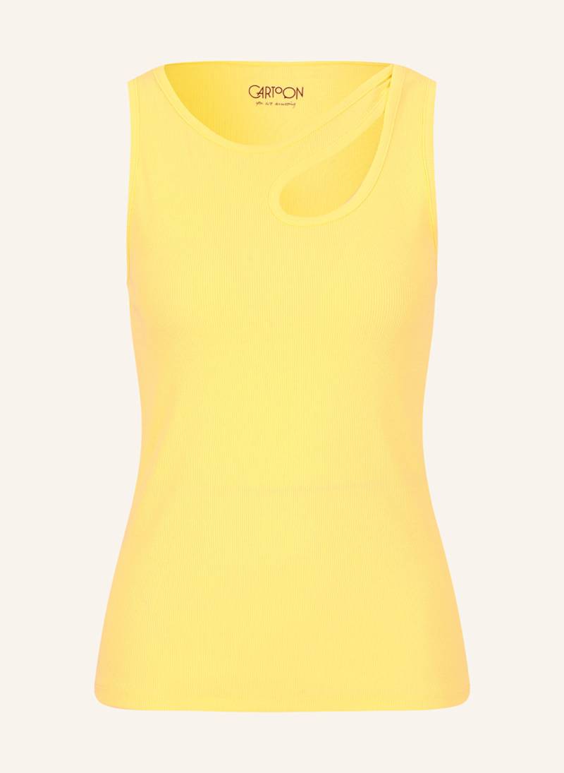 Cartoon Top Mit Cut-Out gelb von CARTOON