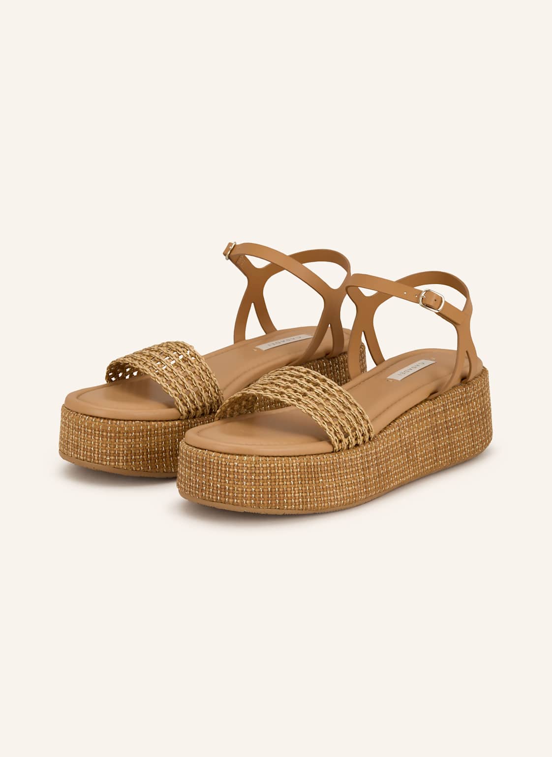 Casadei Plateau-Sandalen New Zeppa beige von CASADEI