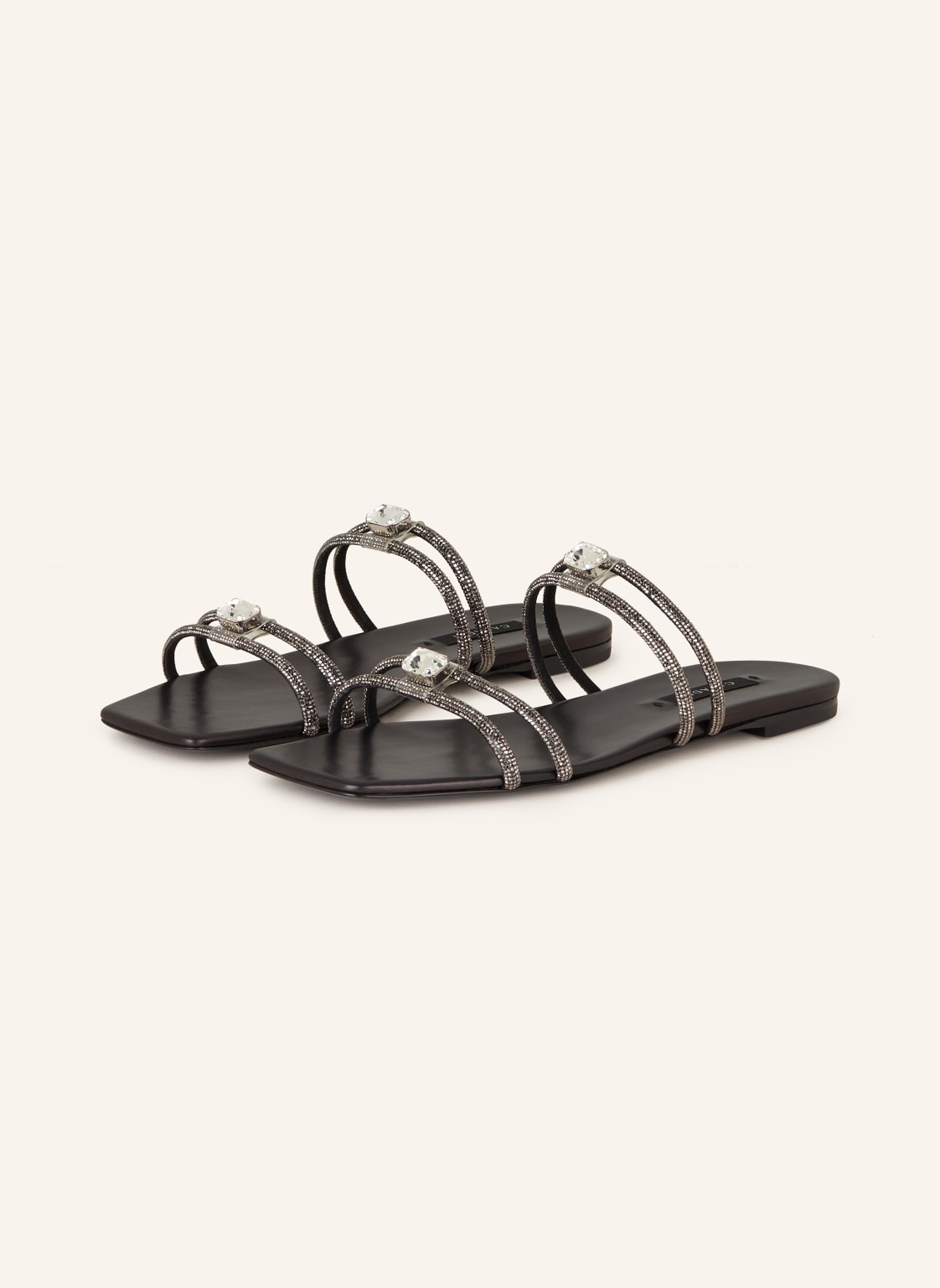 Casadei Sandalen Calypso Mit Schmucksteinen schwarz von CASADEI