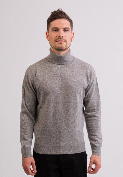 Kaschmir Rollkragen Pullover Herren Grau XL von CASH-MERE.CH