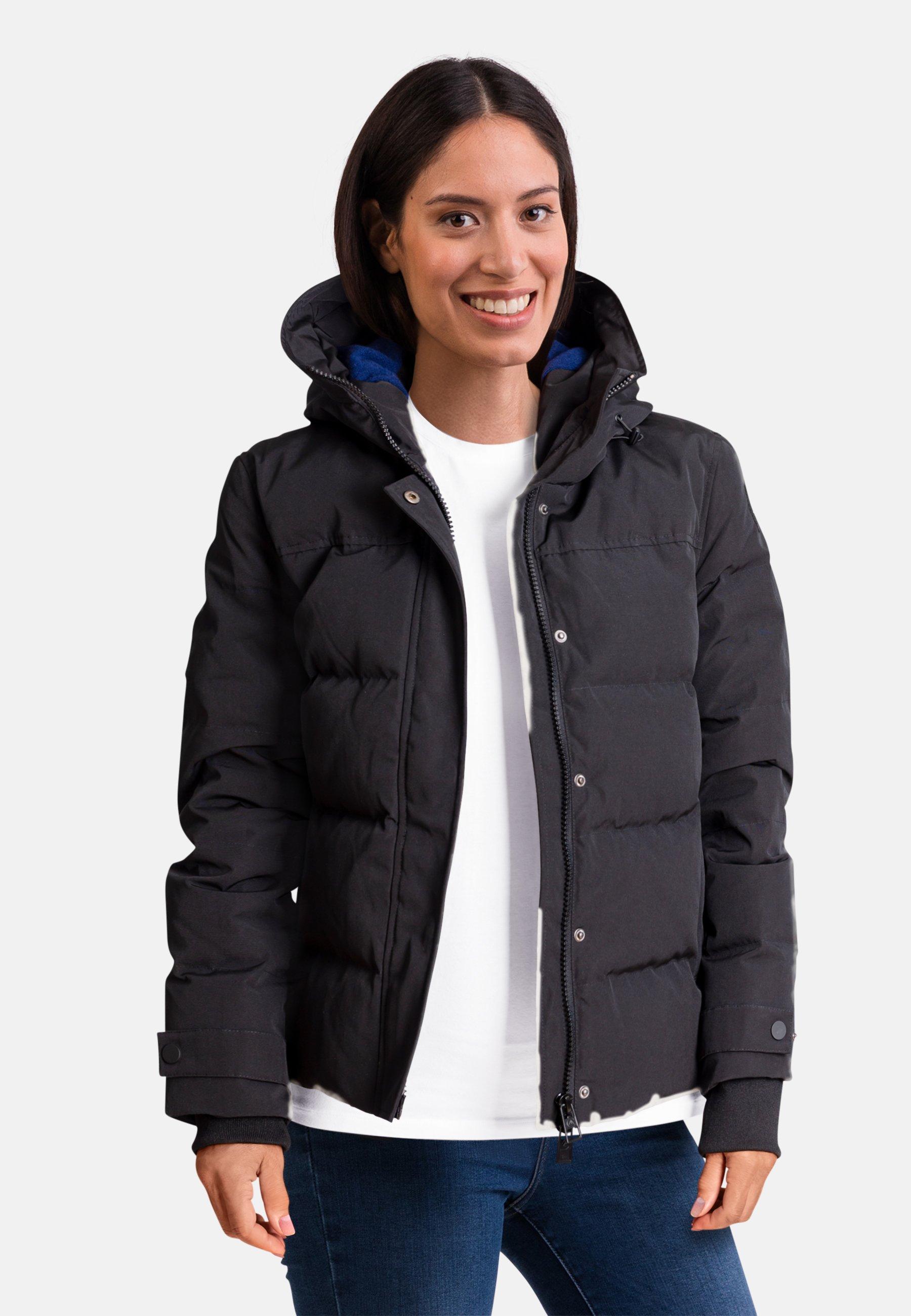 Daunenparka Mit Kapuze Und Kaschmirfutter Damen Schwarz M von CASH-MERE.CH