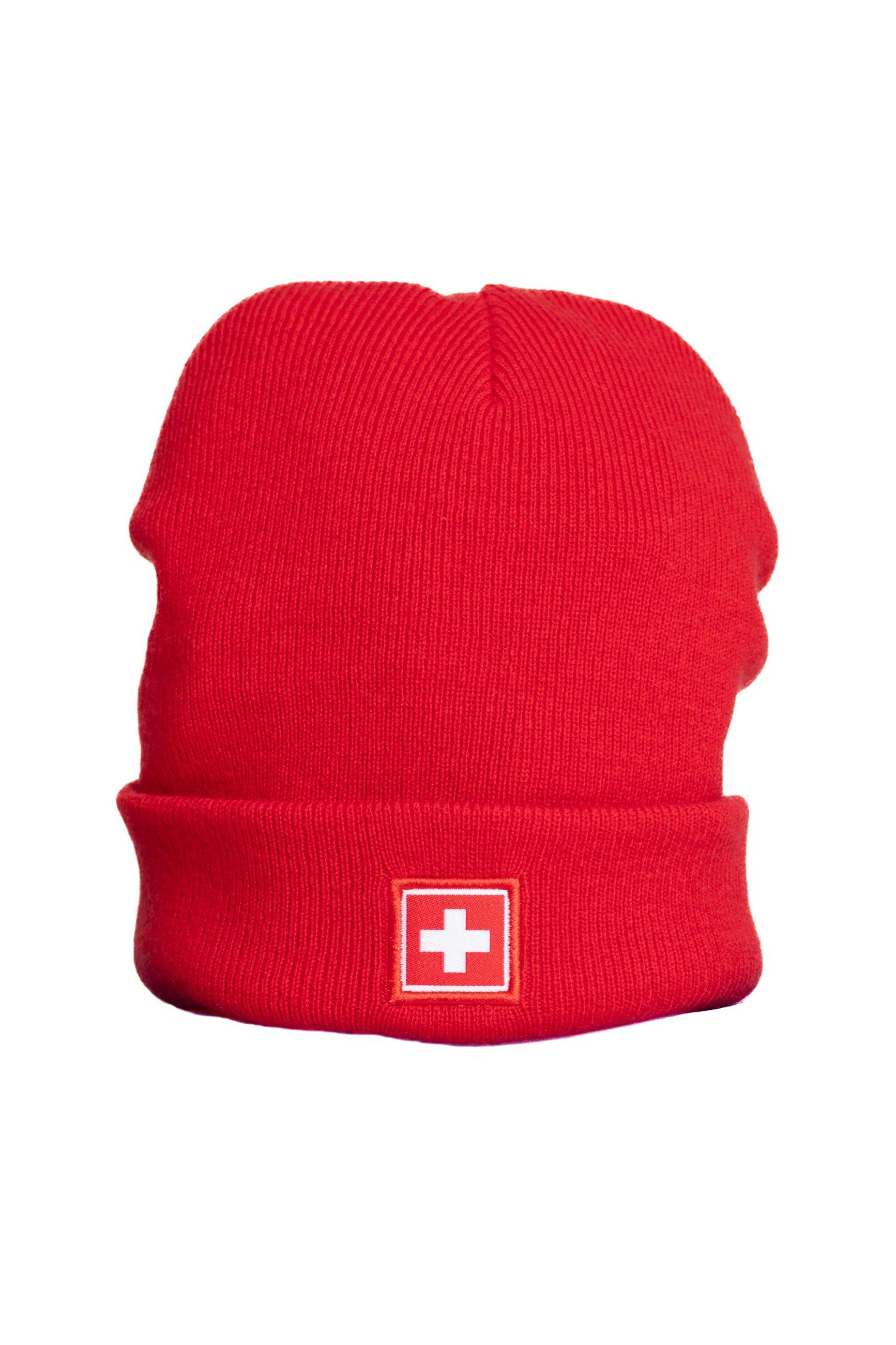 Kaschmir Beanie Switzerland Damen Rot ONE SIZE von CASH-MERE.CH