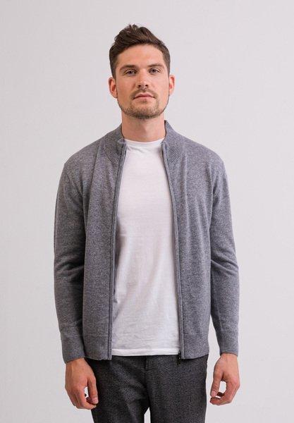 Kaschmir Cardigan Herren Grau L von CASH-MERE.CH