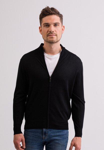 Kaschmir Cardigan Herren Schwarz M von CASH-MERE.CH