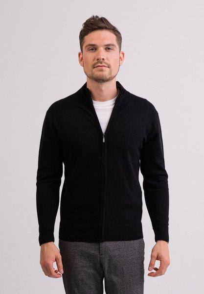 Kaschmir Cardigan Herren Schwarz M von CASH-MERE.CH