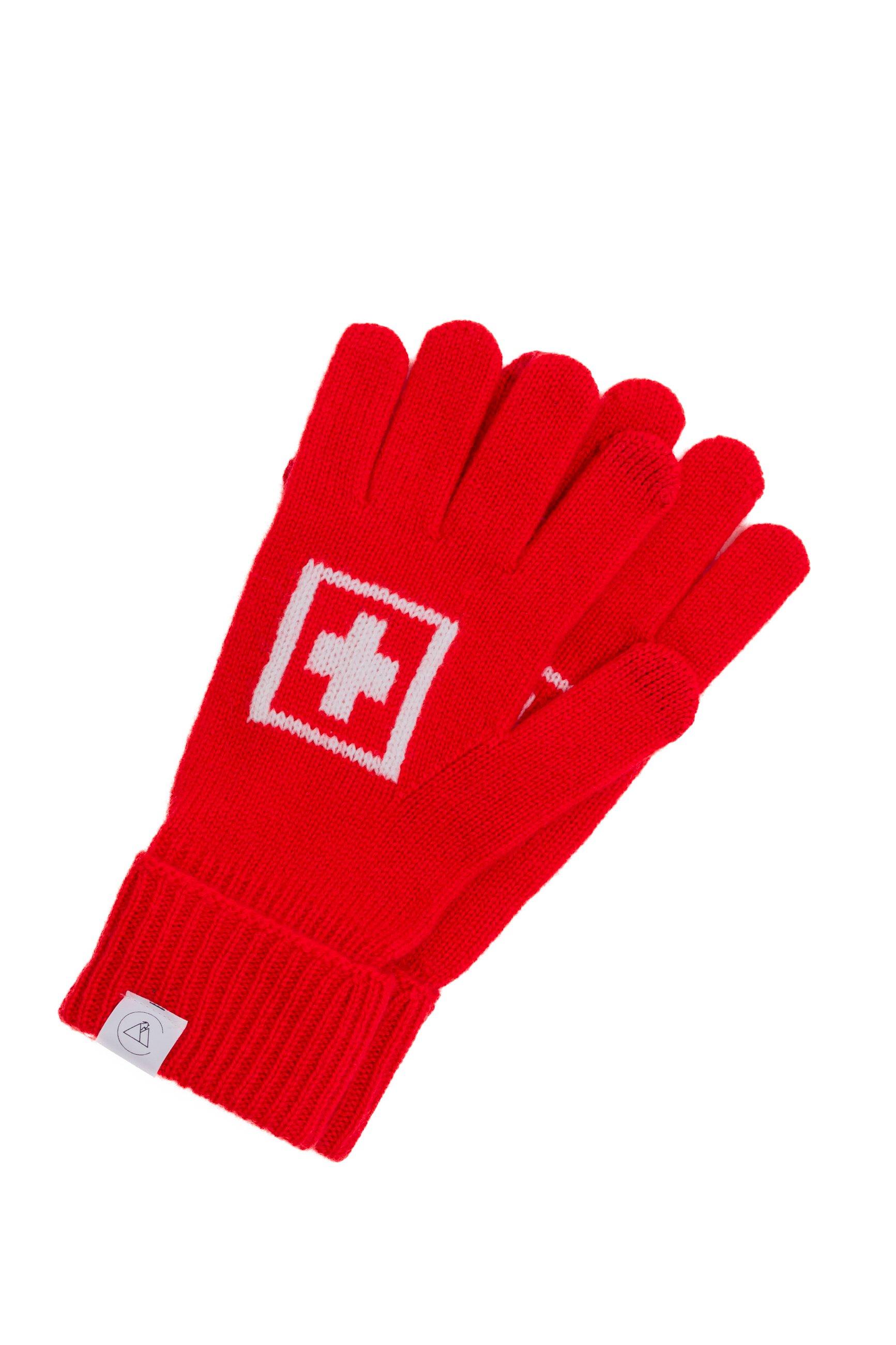 Kaschmir Handschuhe Herren Rot ONE SIZE von CASH-MERE.CH
