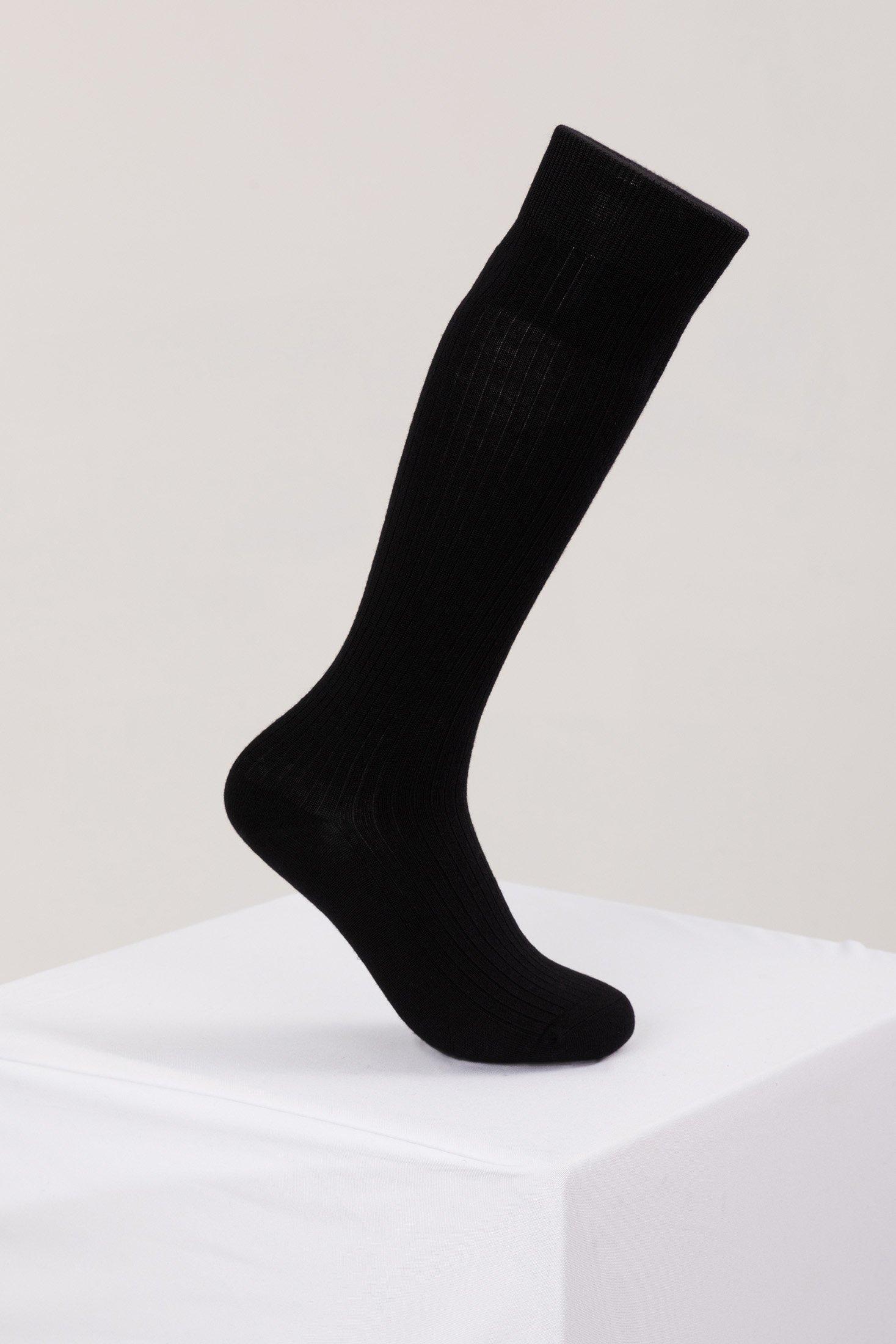 Kaschmir Kniesocken Herren Schwarz 43-46 von CASH-MERE.CH