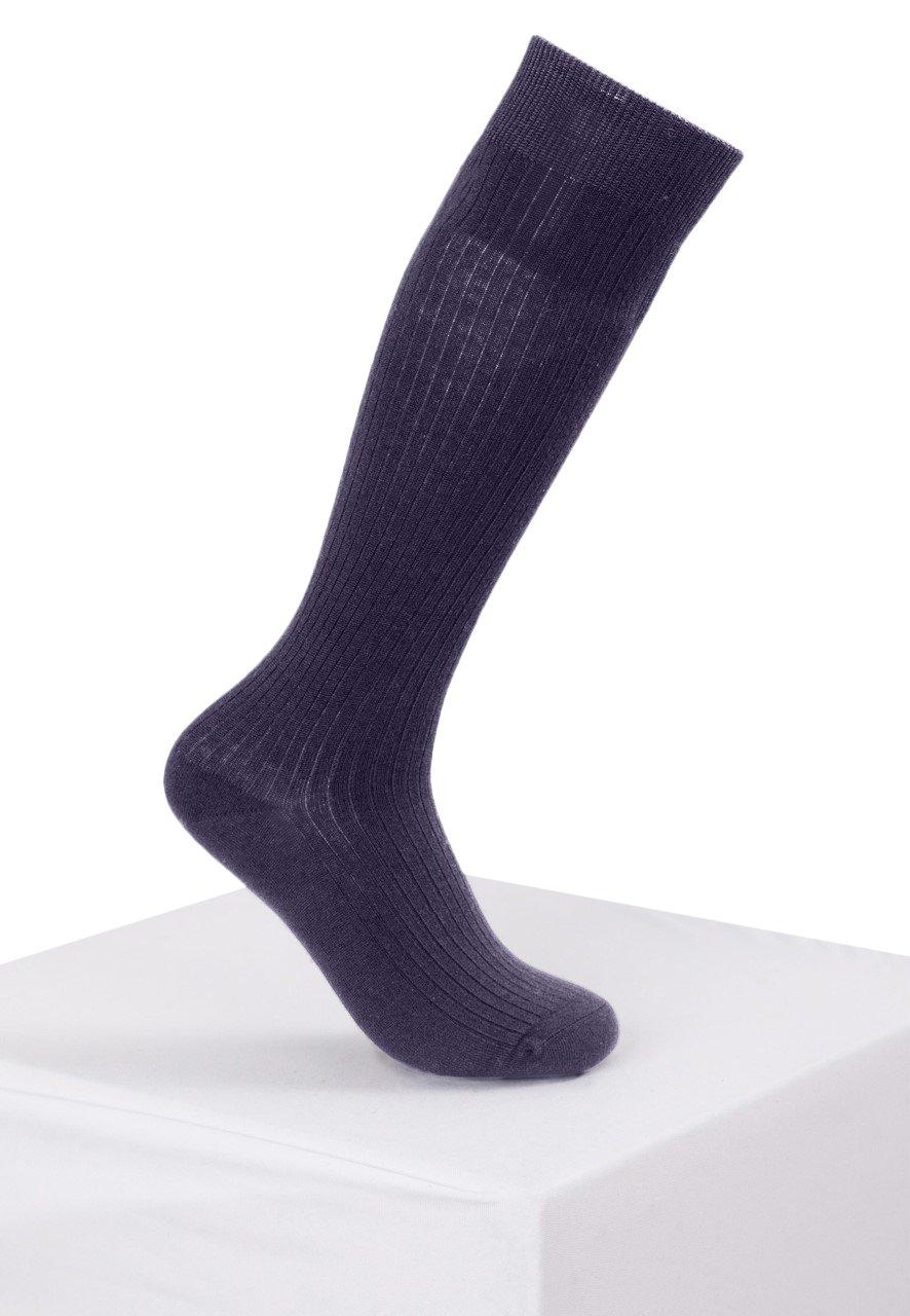 Kaschmir Kniesocken Herren Violett 43-46 von CASH-MERE.CH