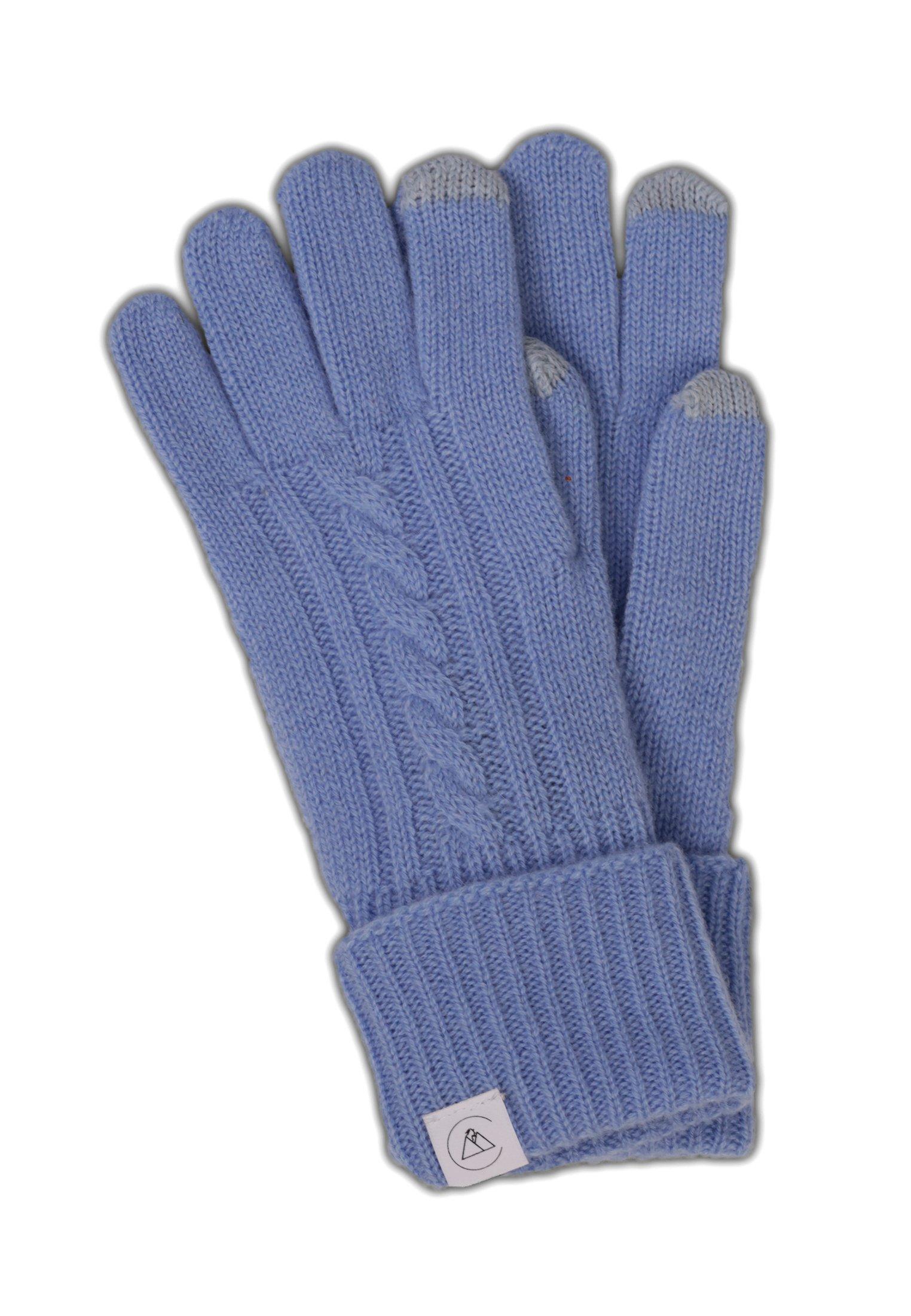 Kaschmir Handschuhe Mit Zopfmuster Herren Grau L/XL von CASH-MERE.CH