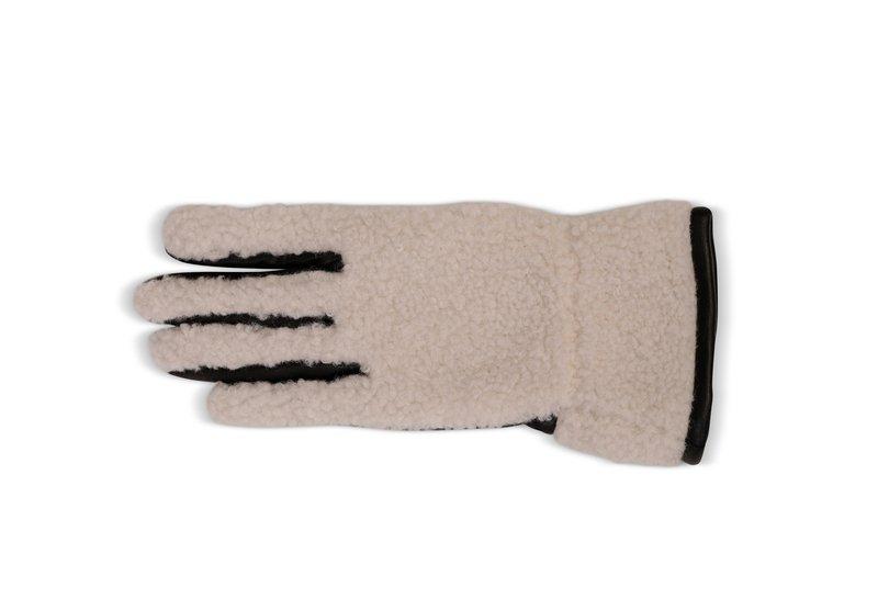 Unisex Retro-fleece-handschuhe Mit Kaschmirfutter Damen Offwhite S von CASH-MERE.CH