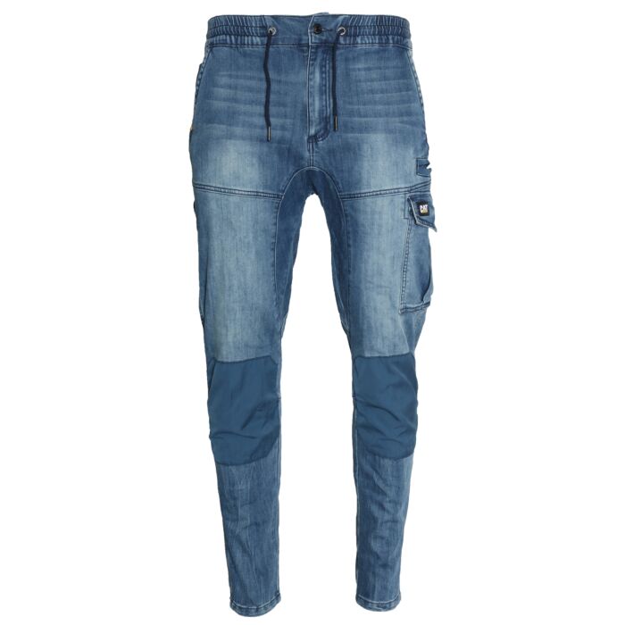 CAT Arbeitshose Dynamic, blue denim, W34/L32 von Caterpillar