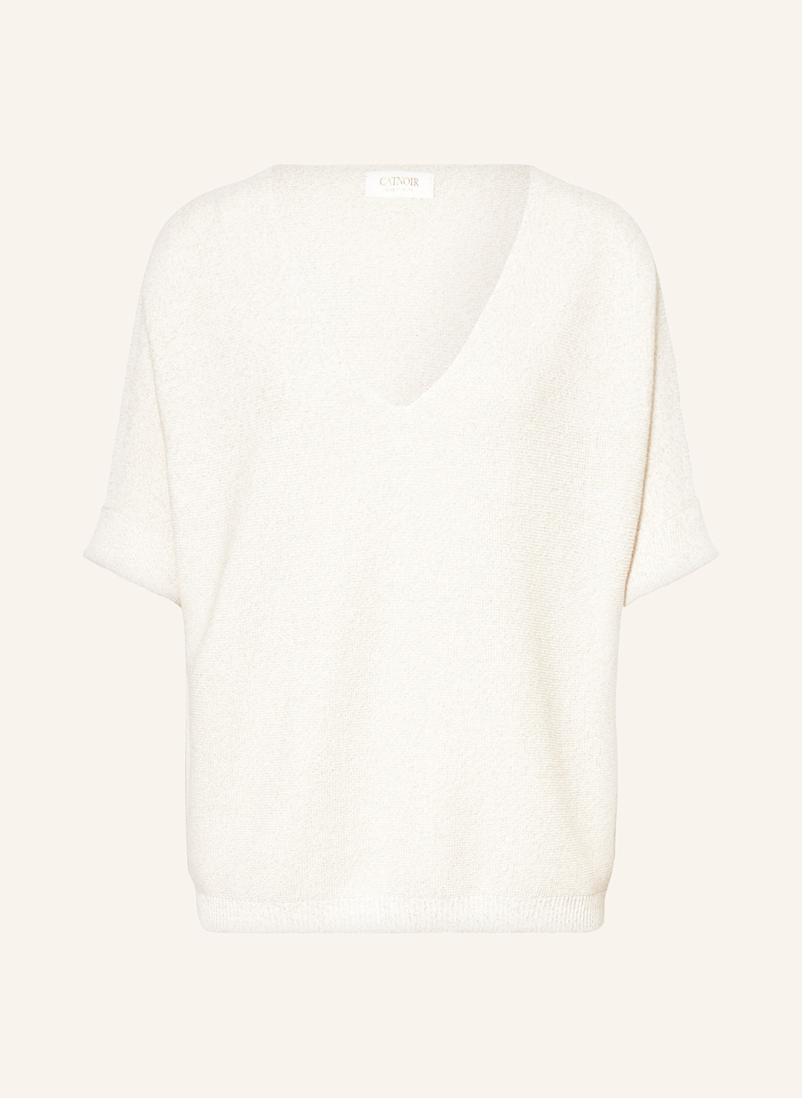 Catnoir Strickshirt Mit Glitzergarn beige Catnoir Strickshirt Mit Glitzergarn beige von CATNOIR