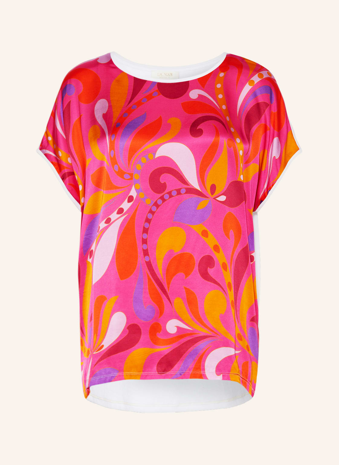 Catnoir T-Shirt Im Materialmix pink von CATNOIR