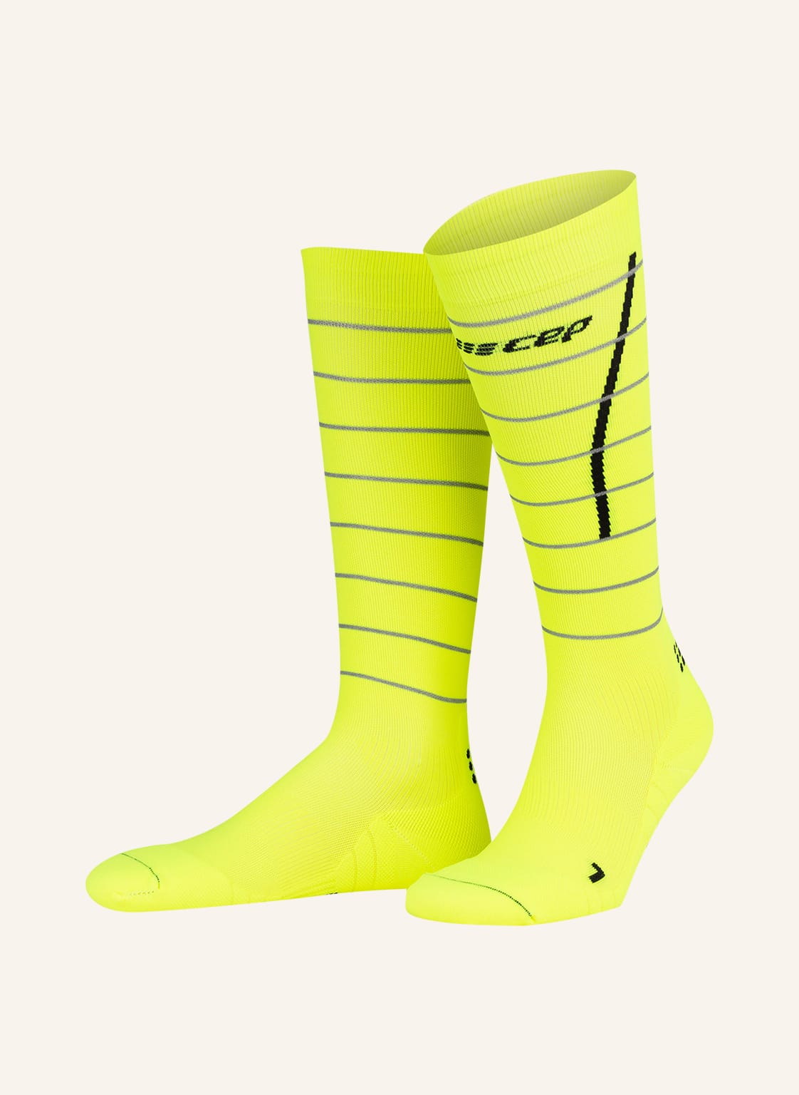 Cep Laufsocken Reflective Compression gelb von CEP