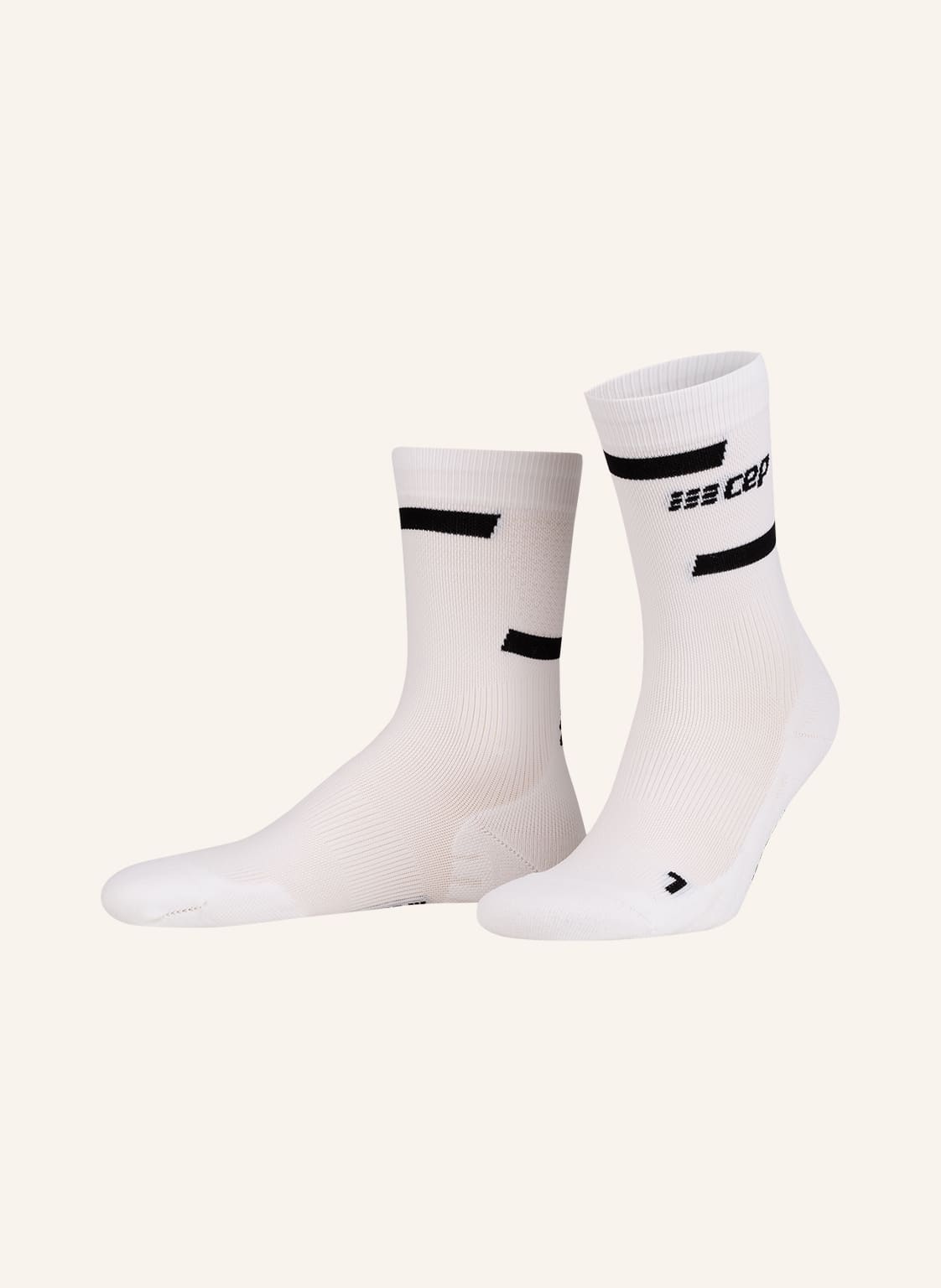 Cep Laufsocken The Run Compression Socks 4.0 Mid Cut weiss von CEP