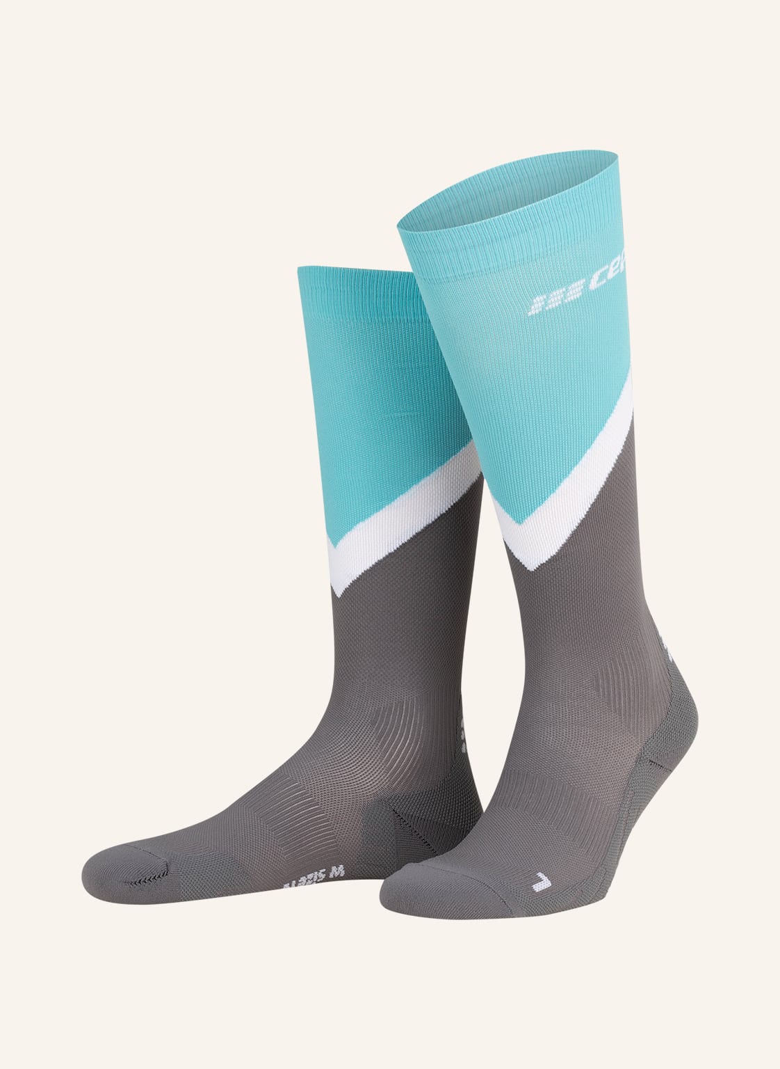 Cep Skisocken Chevron Compression - Tall grau von CEP