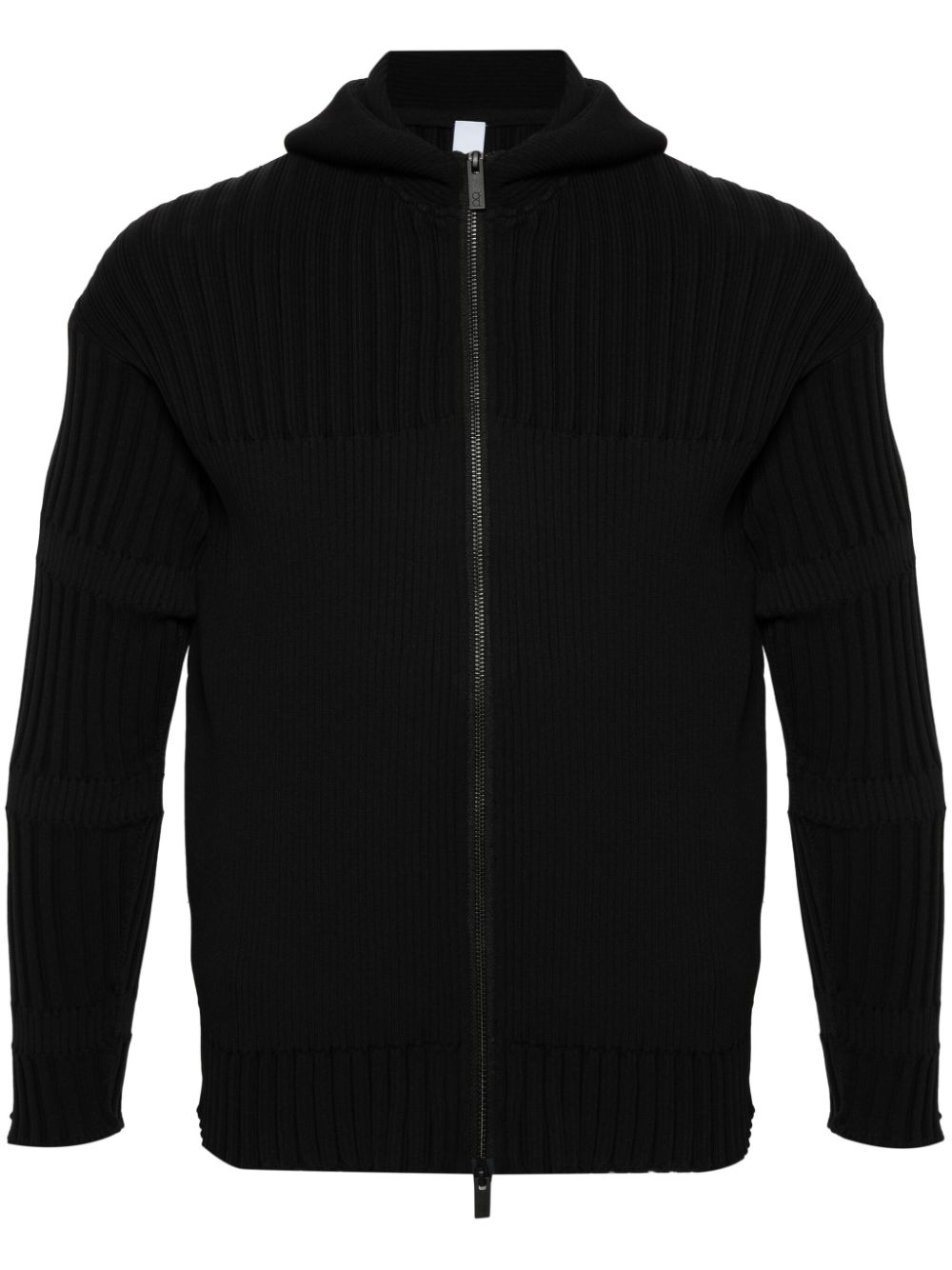CFCL ribbed zipped hoodie - Black von CFCL