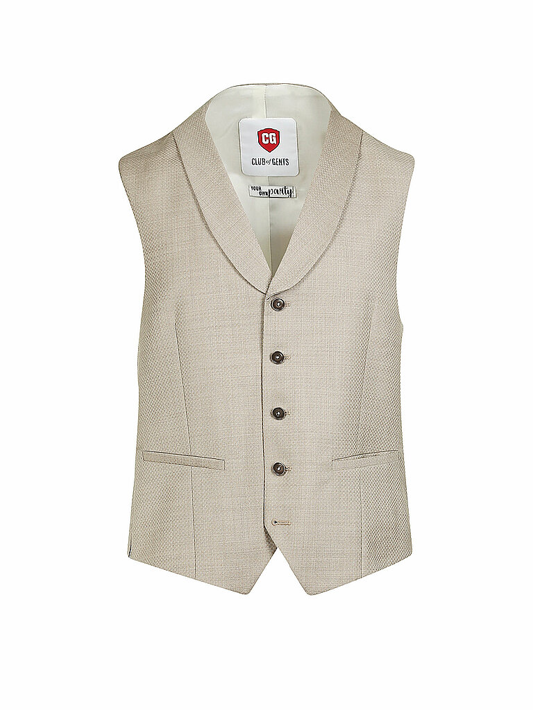 CG - CLUB OF GENTS Anzugweste Slim Fit PHILIPP beige | 48 von CG - CLUB OF GENTS