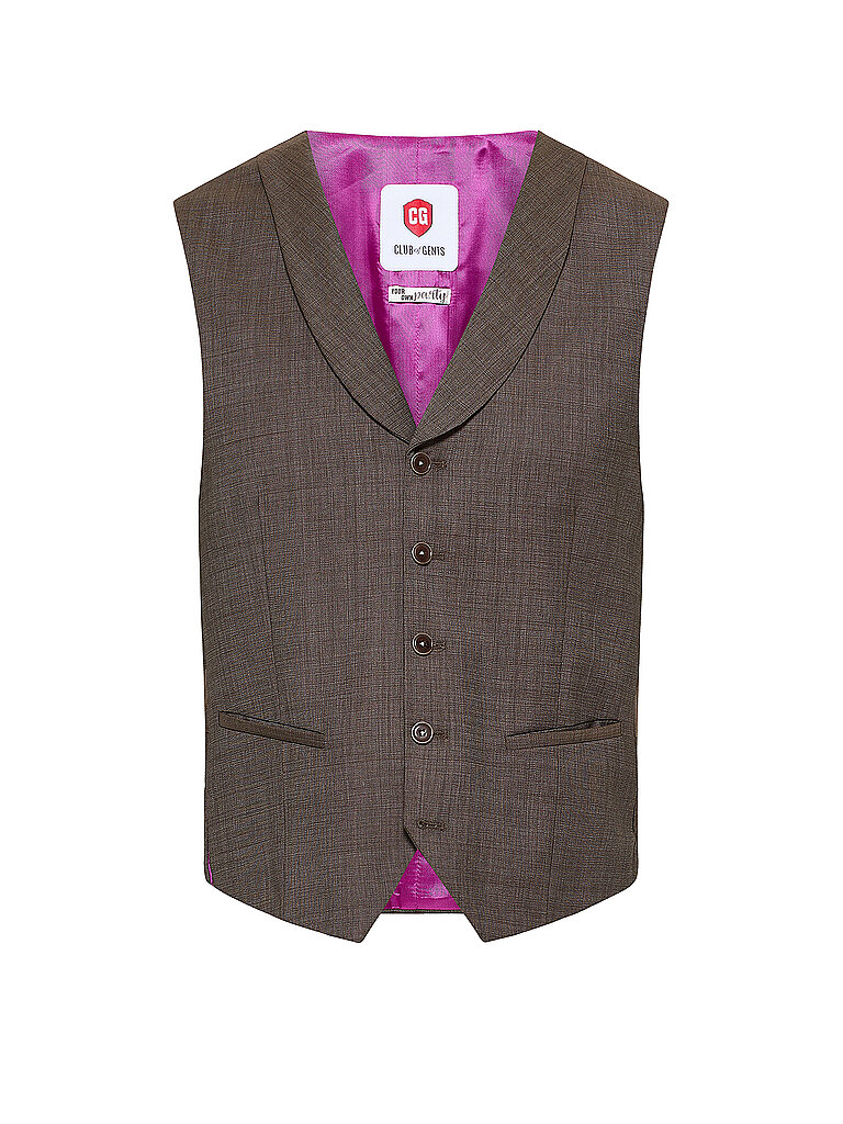 CG - CLUB OF GENTS Anzugweste Slim Fit PHILLIP braun | 48 von CG - CLUB OF GENTS