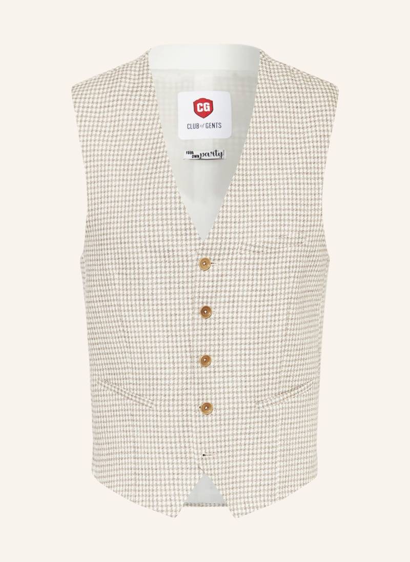 Cg - Club Of Gents Anzugweste Slim Fit beige von CG - CLUB of GENTS