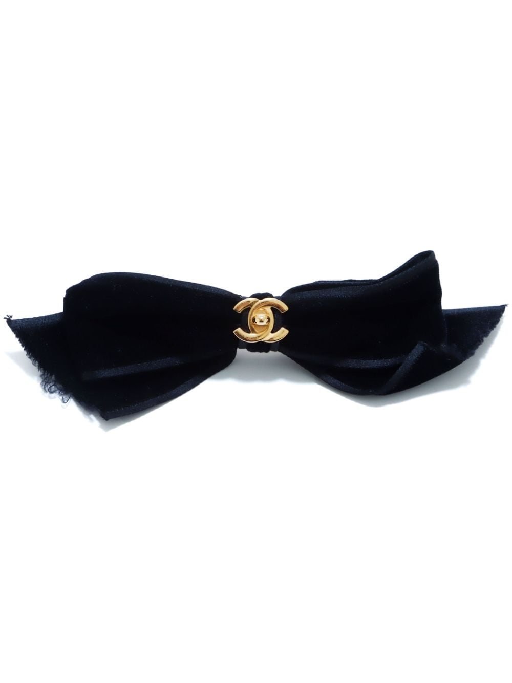 CHANEL Pre-Owned 1980-1990s Coco Mark Ribbon barrette - Black von CHANEL Pre-Owned