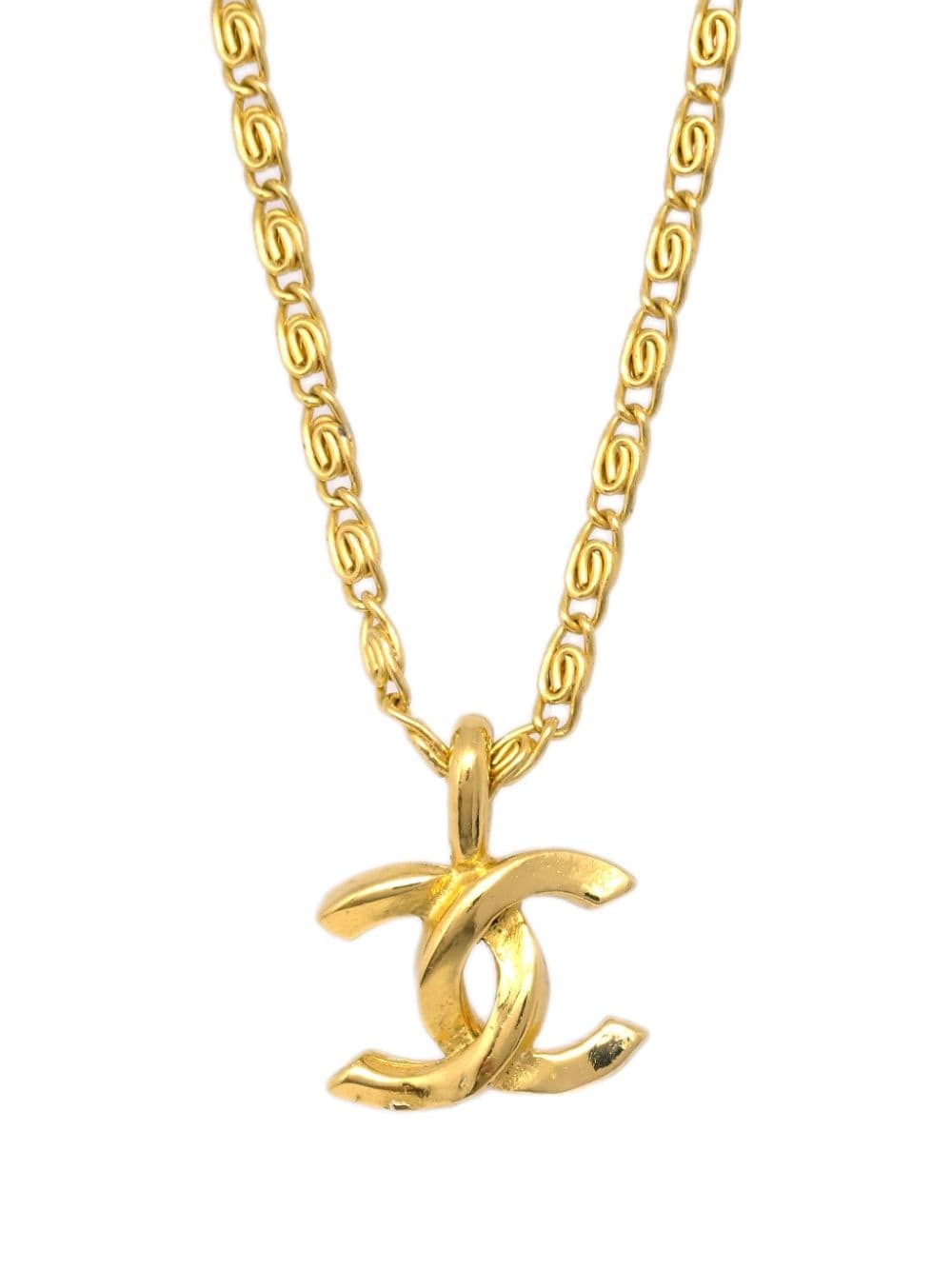 CHANEL Pre-Owned 1982 CC pendant chain necklace - Gold von CHANEL Pre-Owned