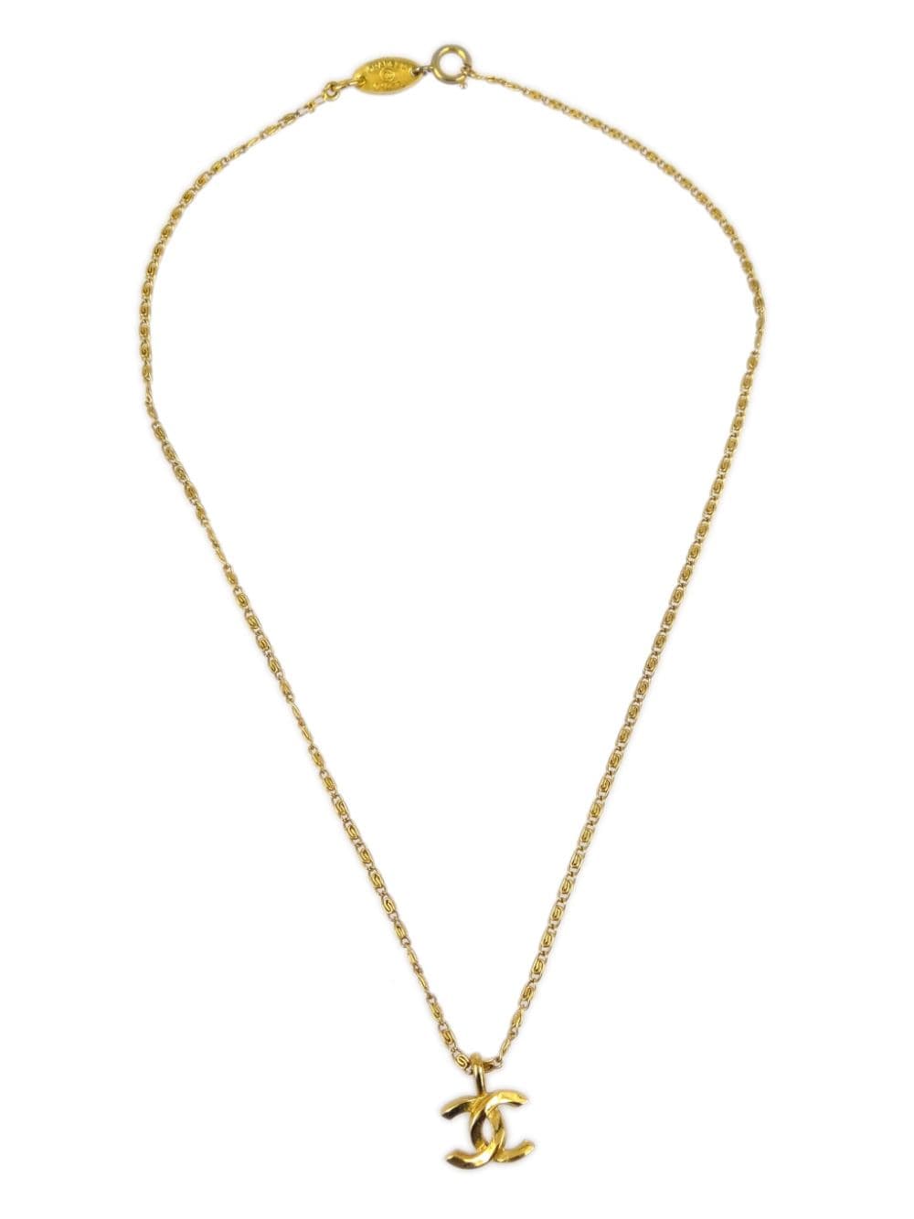 CHANEL Pre-Owned 1982 mini CC logo necklace - Gold von CHANEL Pre-Owned