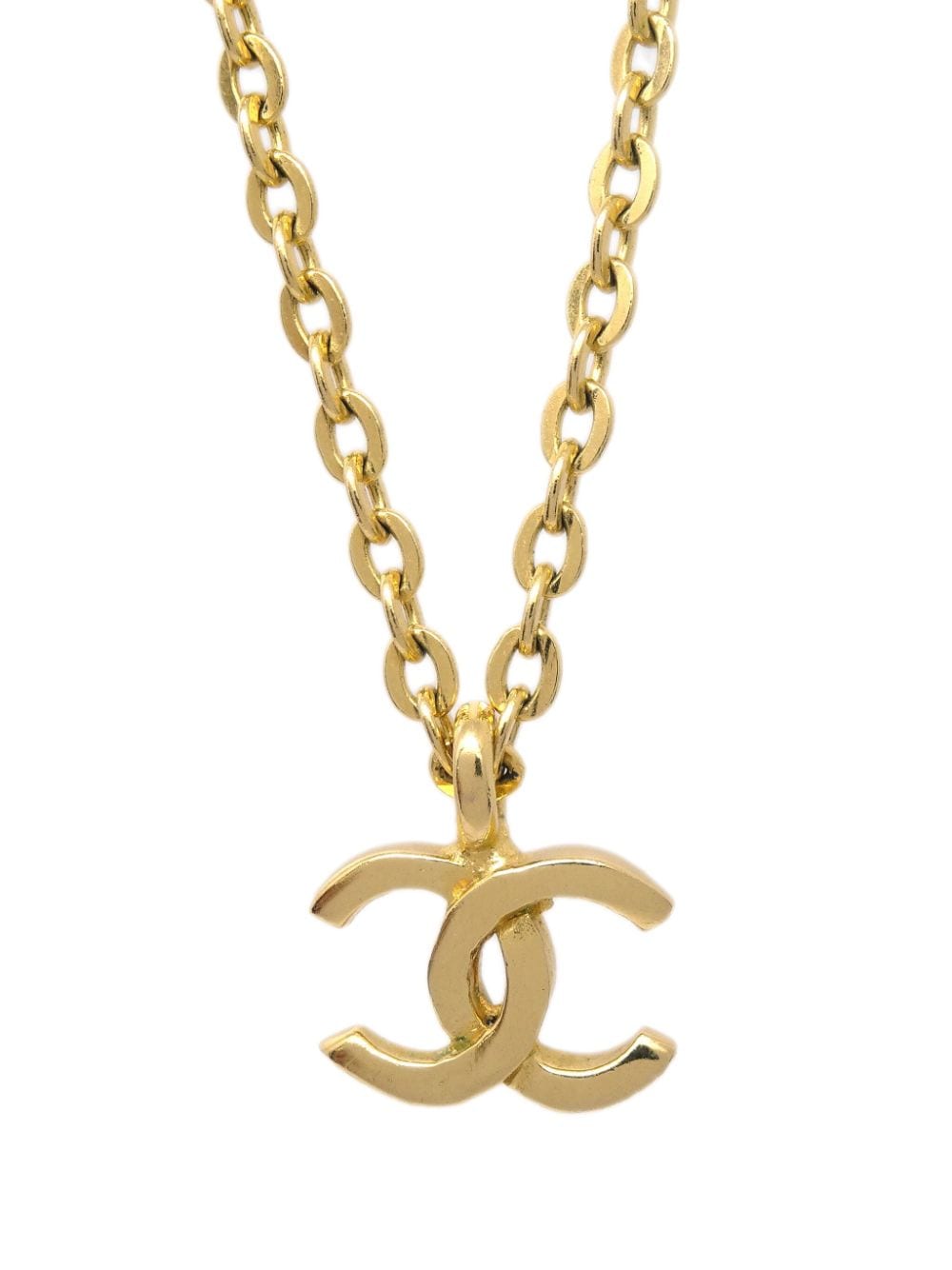 CHANEL Pre-Owned 1982 mini CC-pendant cable chain necklace - Gold von CHANEL Pre-Owned