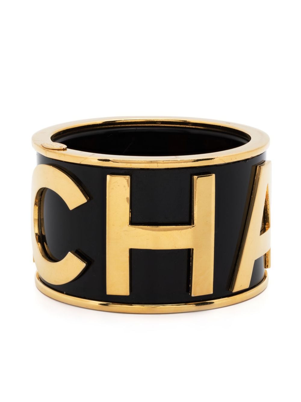 CHANEL Pre-Owned 1984-1990 logo bangle bracelet - Gold von CHANEL Pre-Owned