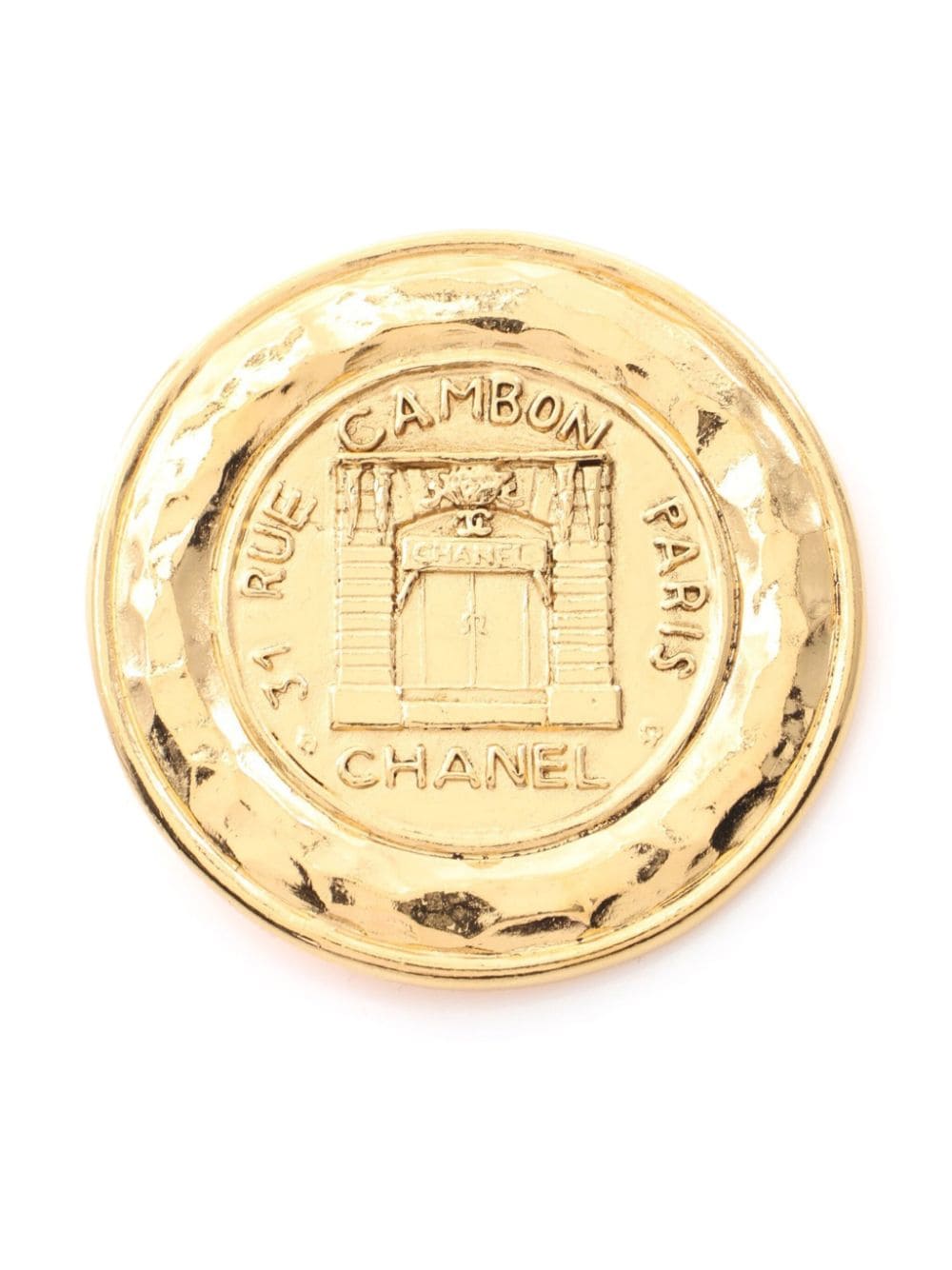 CHANEL Pre-Owned 1986-1988 Rue Cambon brooch - Gold von CHANEL Pre-Owned