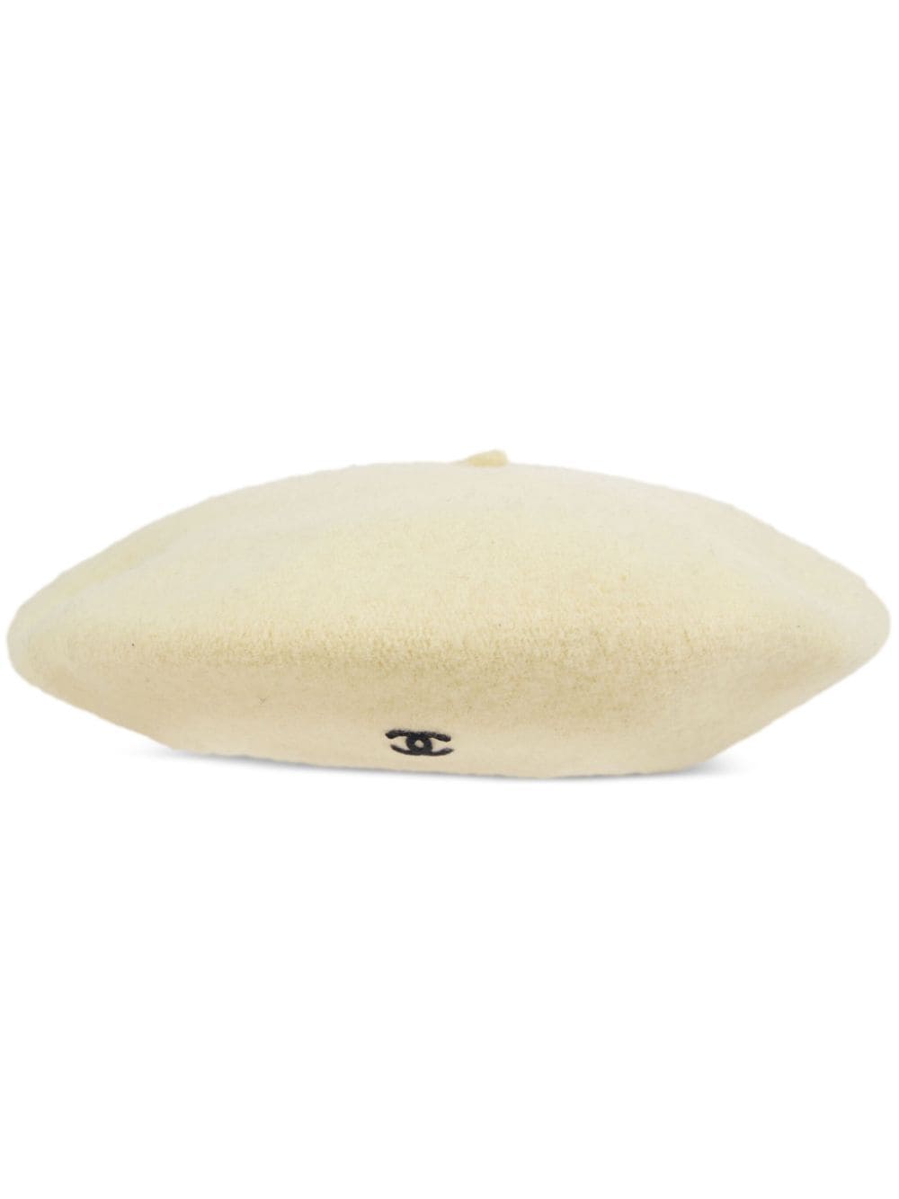 CHANEL Pre-Owned 1990-2000s CC wool beret - White von CHANEL Pre-Owned