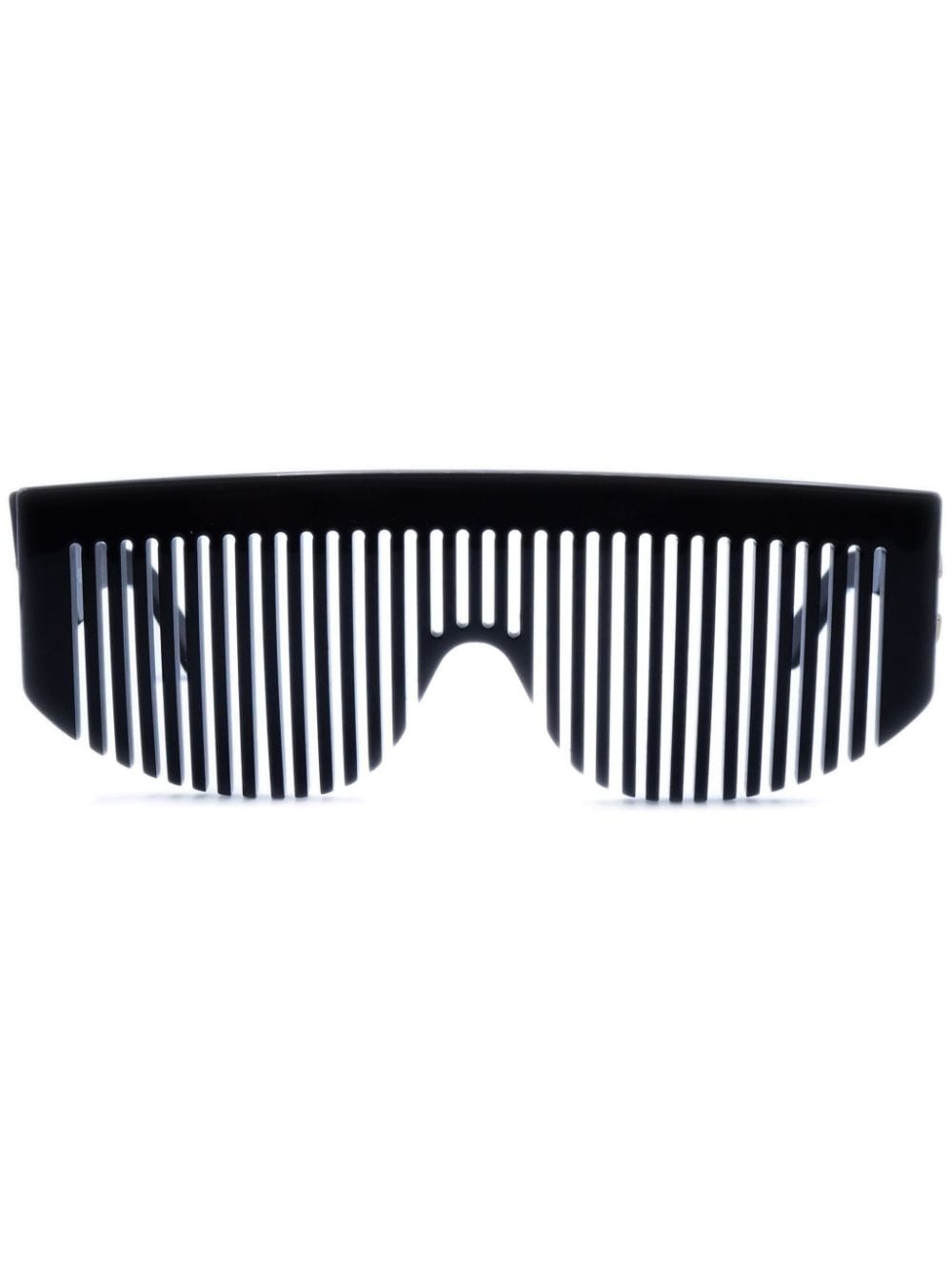 CHANEL Pre-Owned 1990-2000s Hair Comb oversize-frame sunglasses - Black von CHANEL Pre-Owned