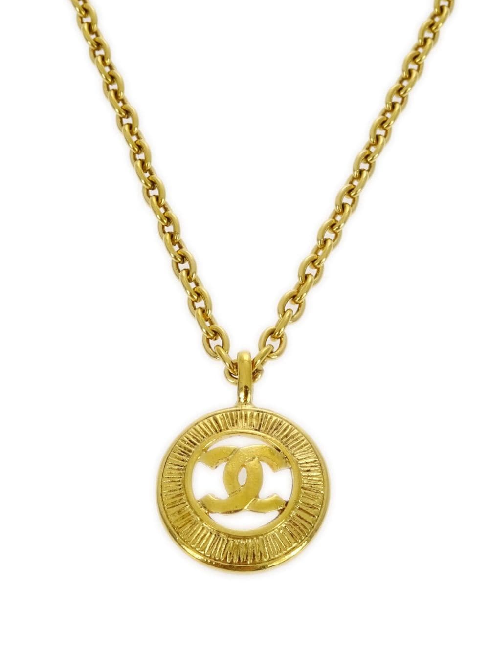 CHANEL Pre-Owned 1990-2000s CC Medallion pendant necklace - Gold von CHANEL Pre-Owned