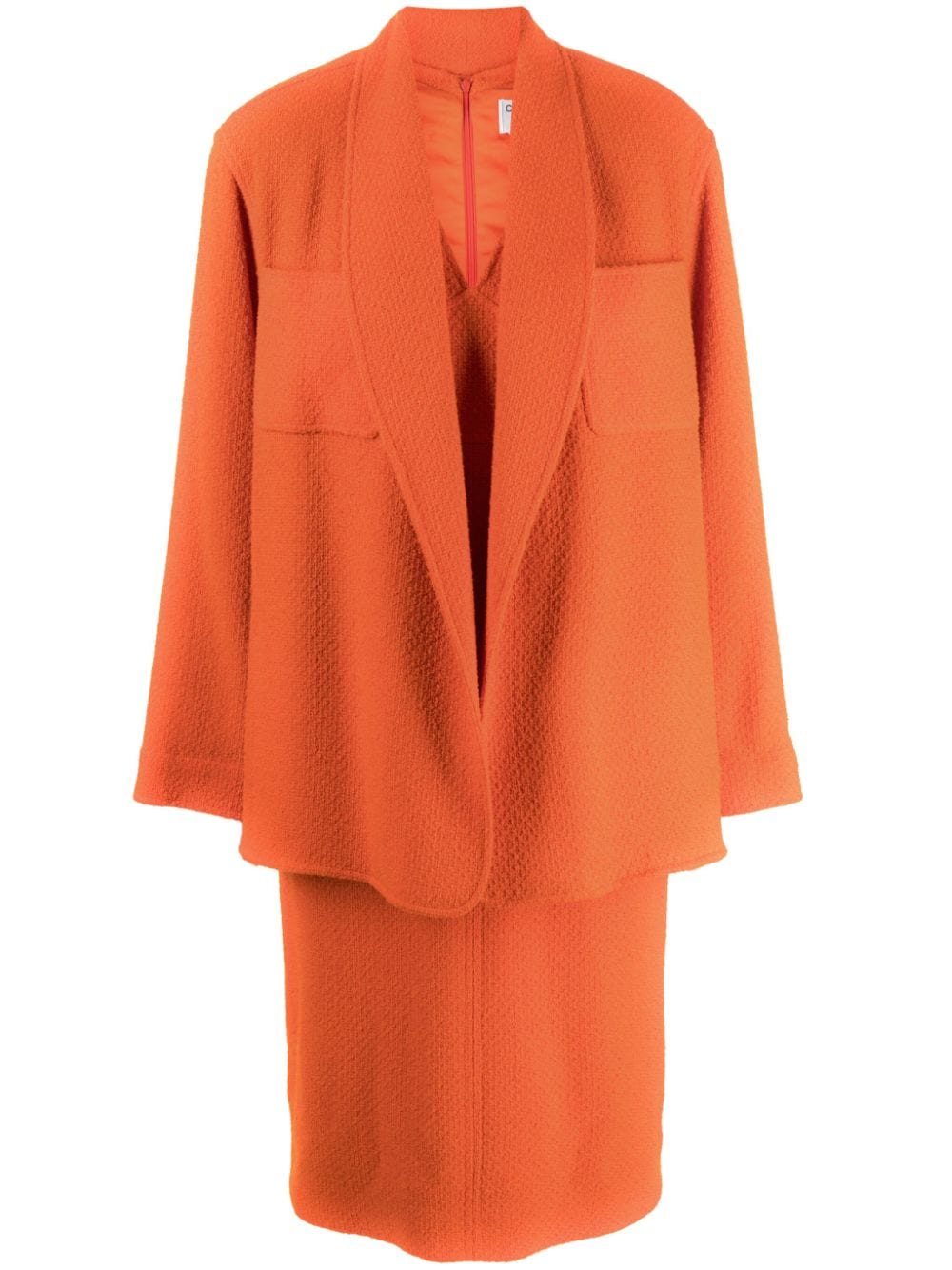 CHANEL Pre-Owned 1990-2000s bouclé dress suit - Orange von CHANEL Pre-Owned