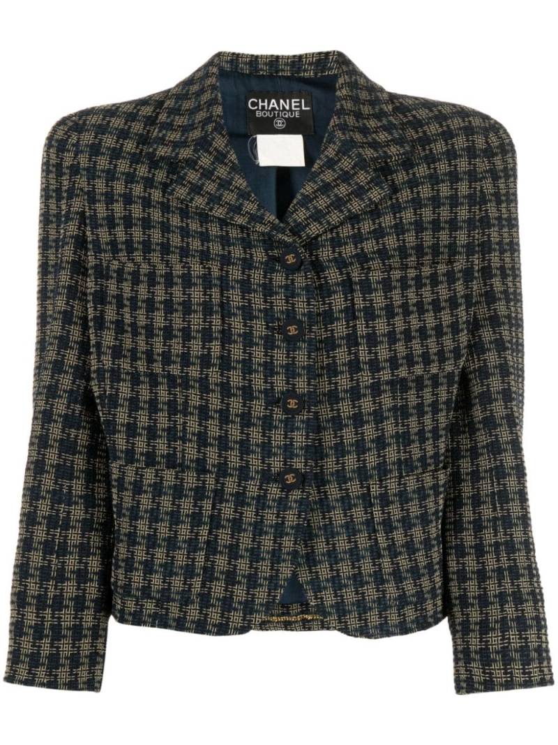 CHANEL Pre-Owned 1990-2000s tweed single-breasted jacket - Multicolour von CHANEL Pre-Owned
