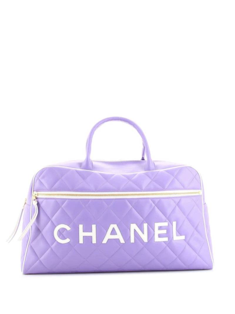 CHANEL Pre-Owned 1990 leather duffle bag - Purple von CHANEL Pre-Owned