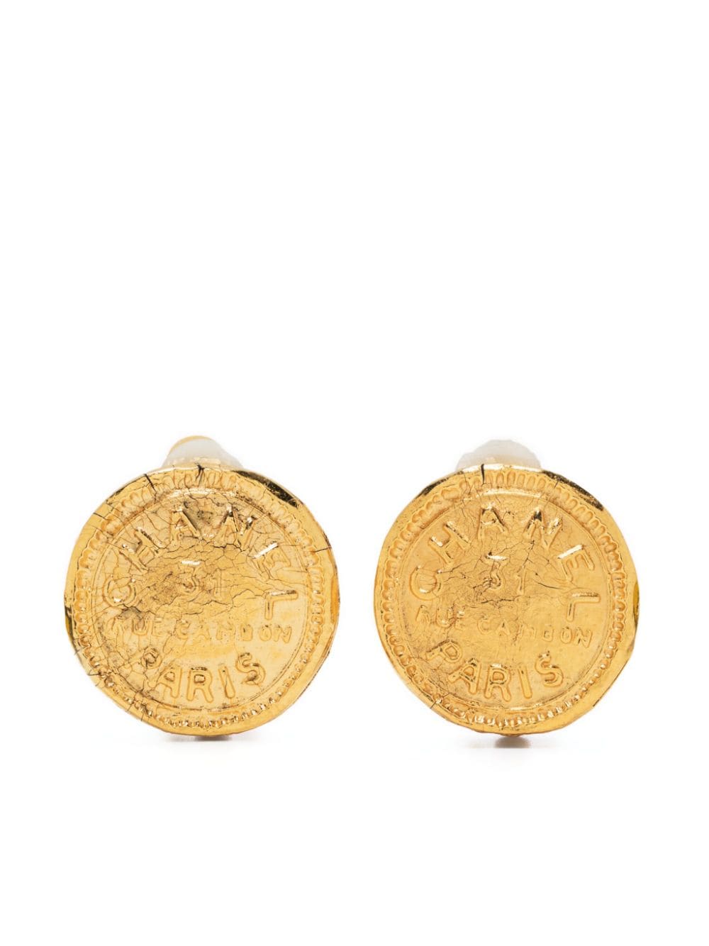 CHANEL Pre-Owned 1990s Rue Cambon clip-on earrings - Gold von CHANEL Pre-Owned