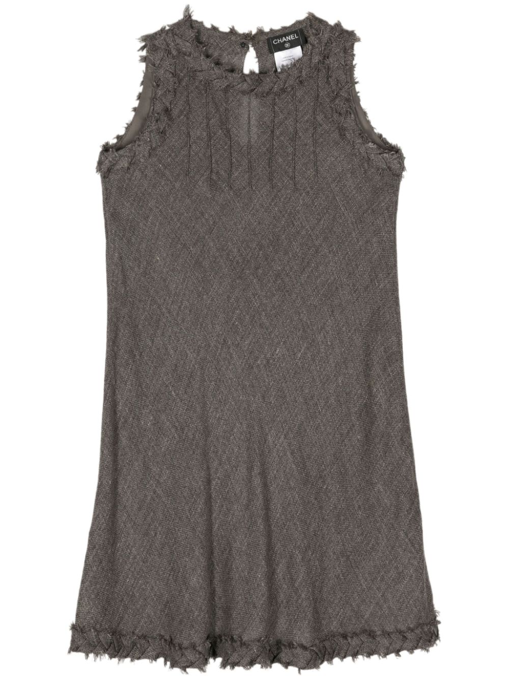 CHANEL Pre-Owned 1990s braided linen-blend minidress - Grey von CHANEL Pre-Owned
