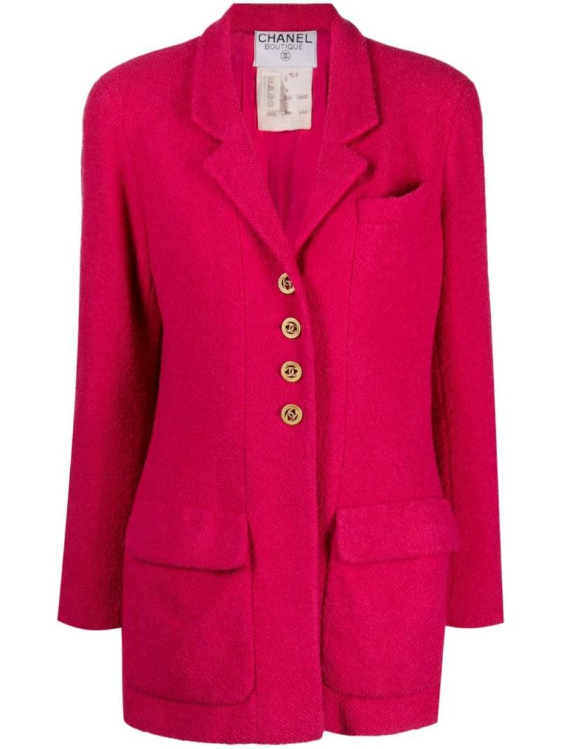 CHANEL Pre-Owned 1990s wool bouclé blazer - Pink von CHANEL Pre-Owned